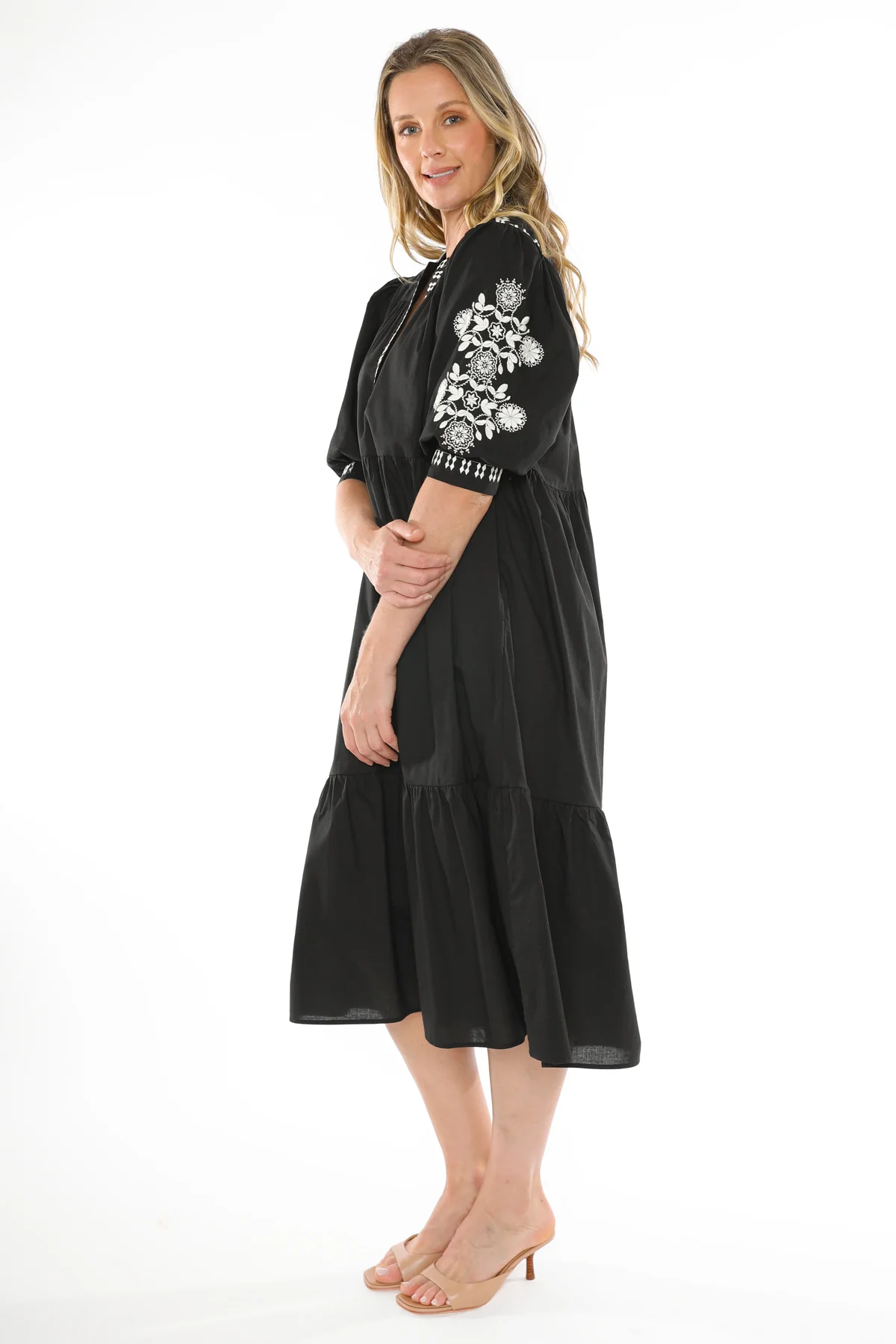 Jump Flower Emb Dress - Image 5