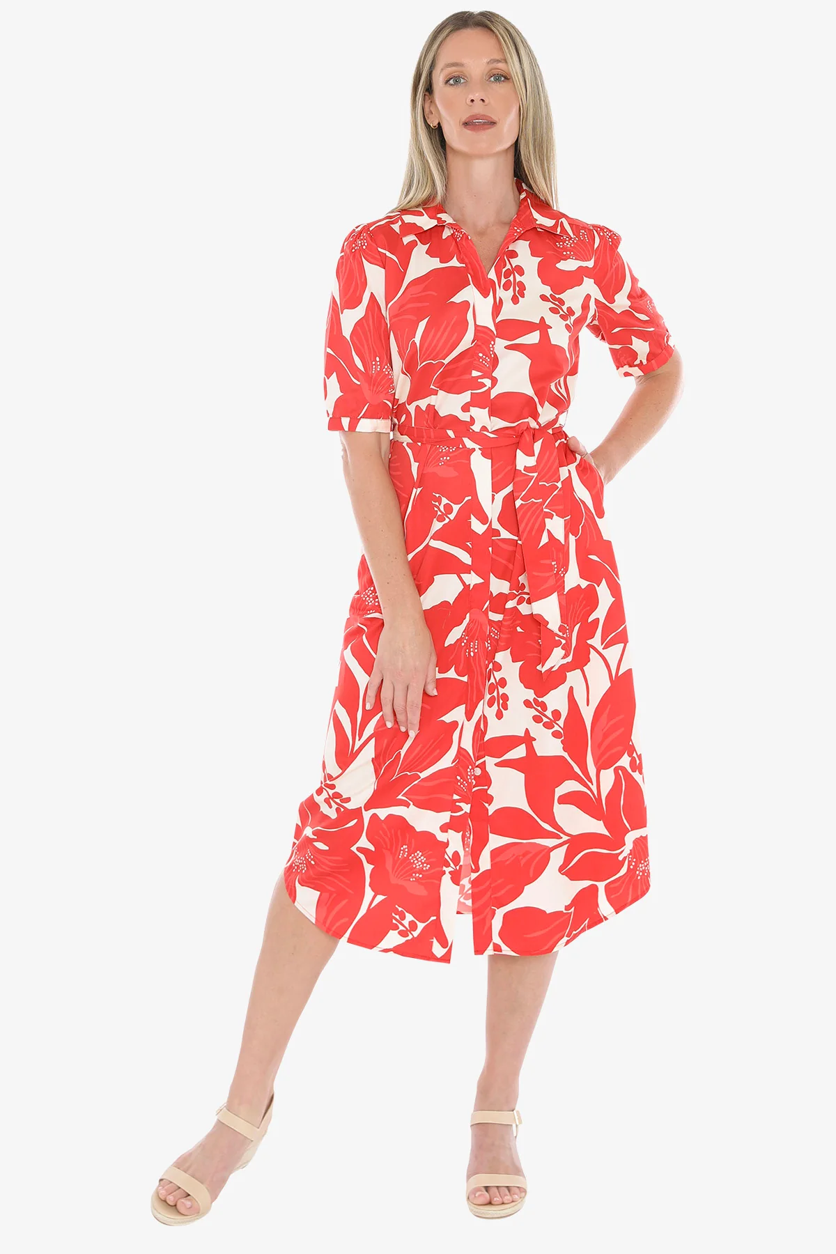 Jump Lilly Mono Print Dress - Image 3
