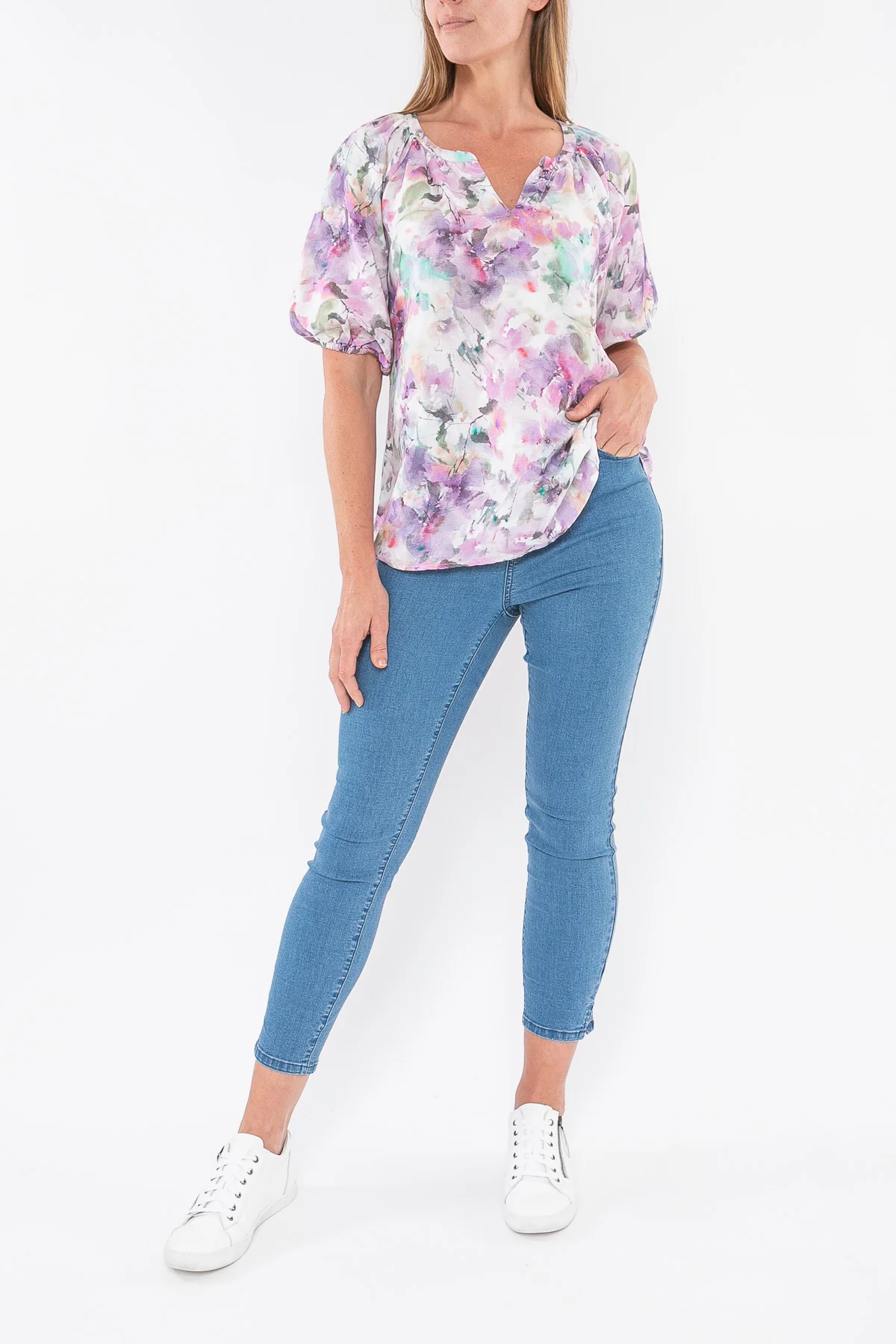 Jump Linen Top-Lilac - Image 2