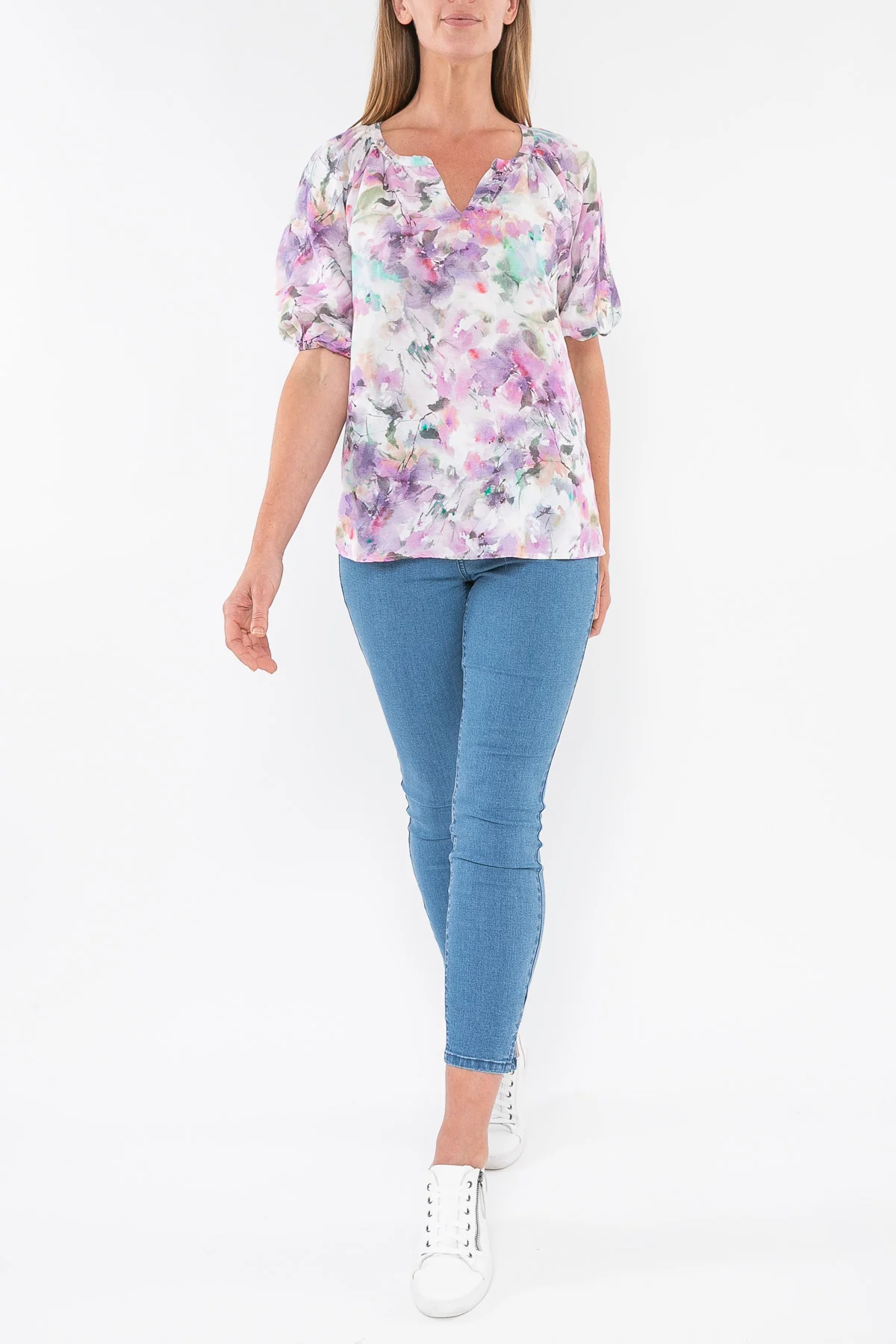 Jump Linen Top-Lilac - Image 3