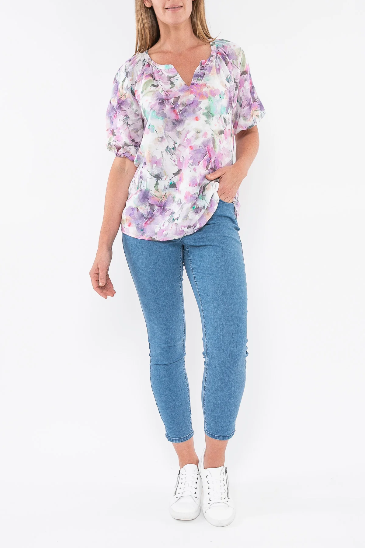 Jump Linen Top-Lilac - Image 6