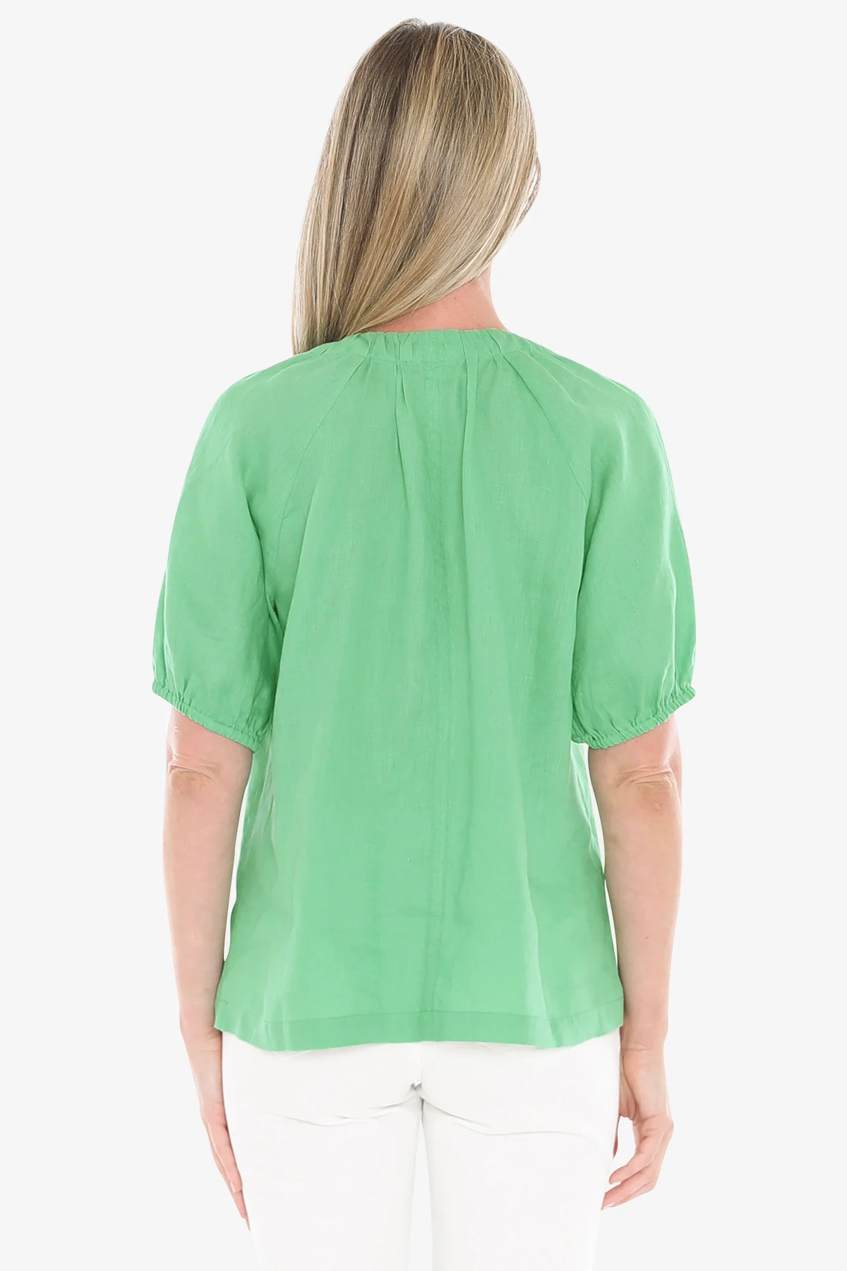 Jump Ruched V-Neck Top - Apple - Image 5