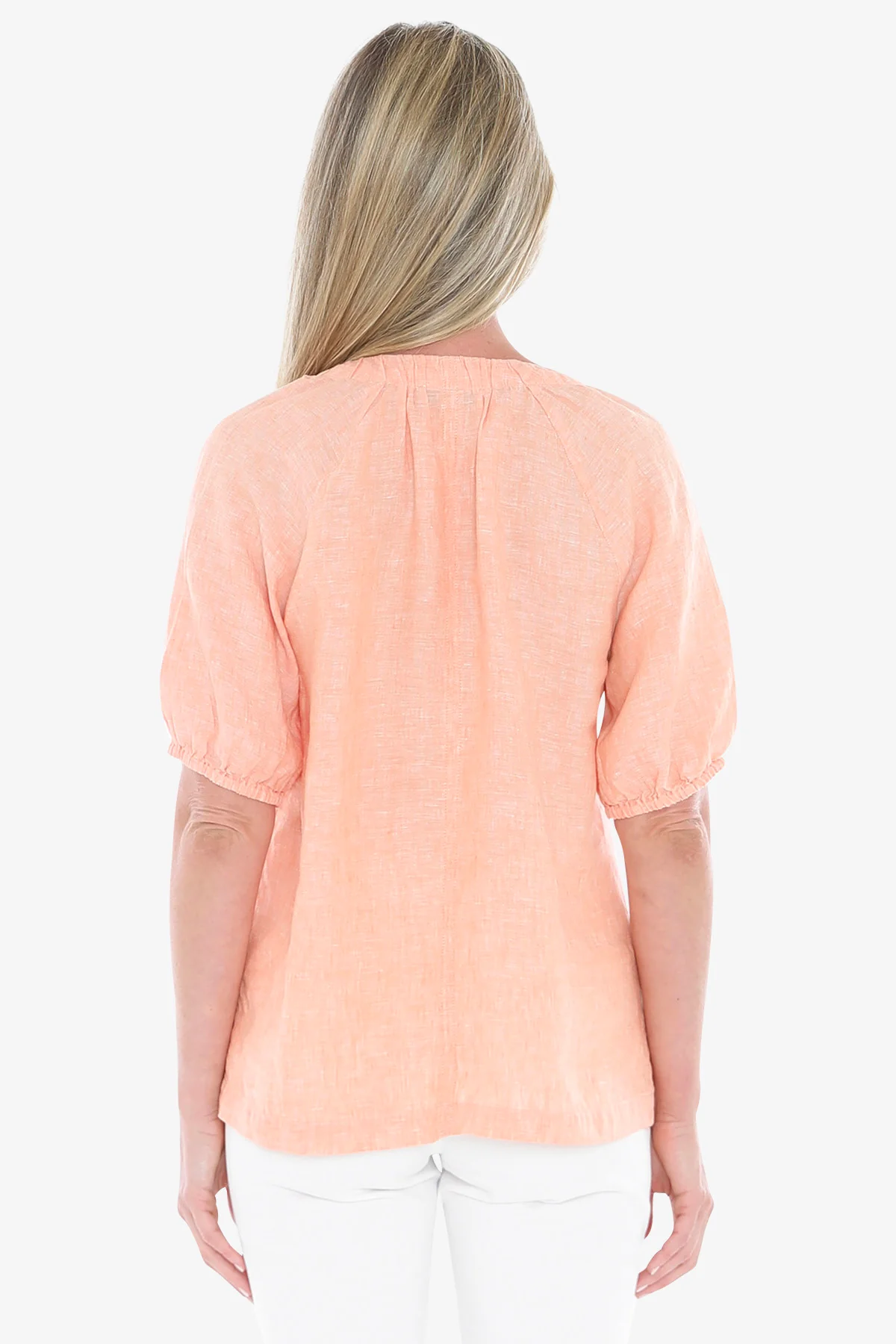 Jump Ruched V-Neck Top - Sunset - Image 6
