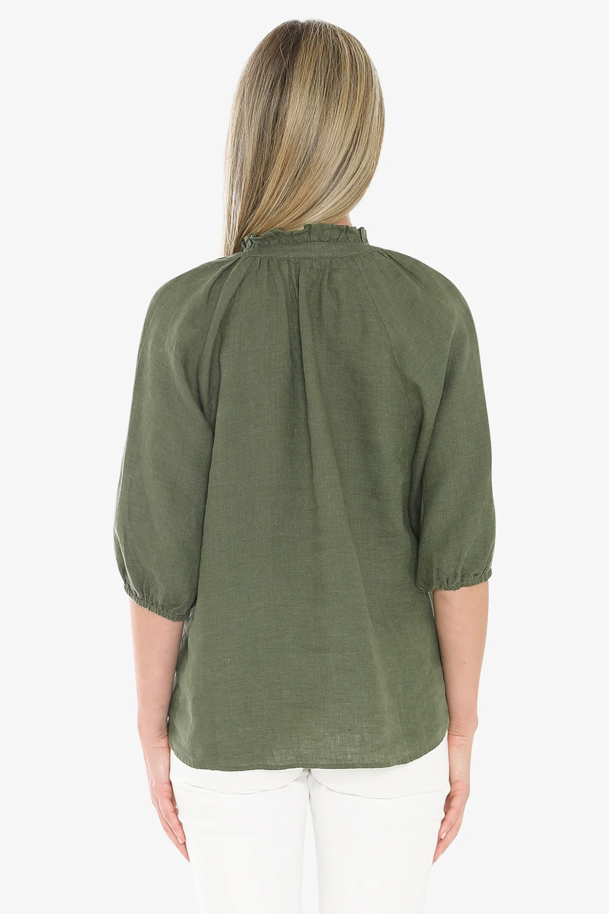 Jump Ruffle Top - Basil - Image 4