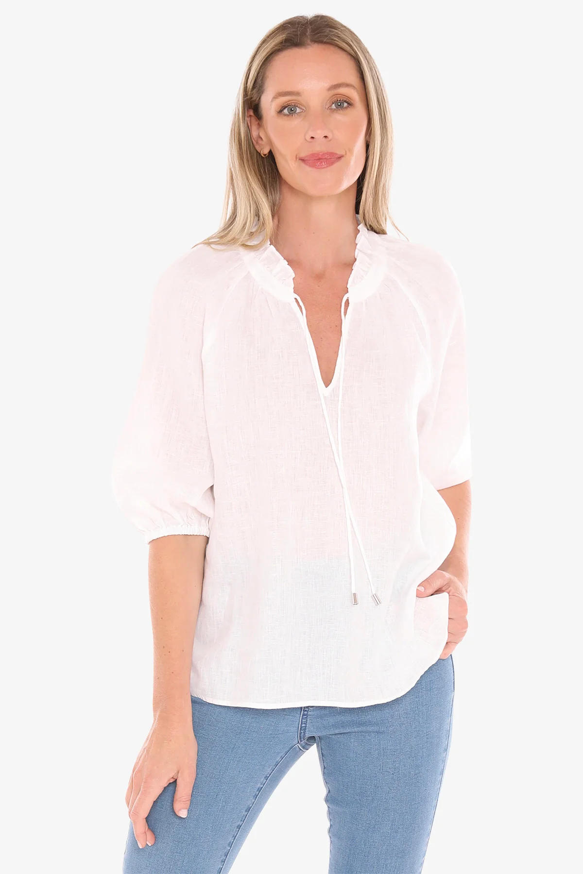 Jump Ruffle Top - White - Image 3
