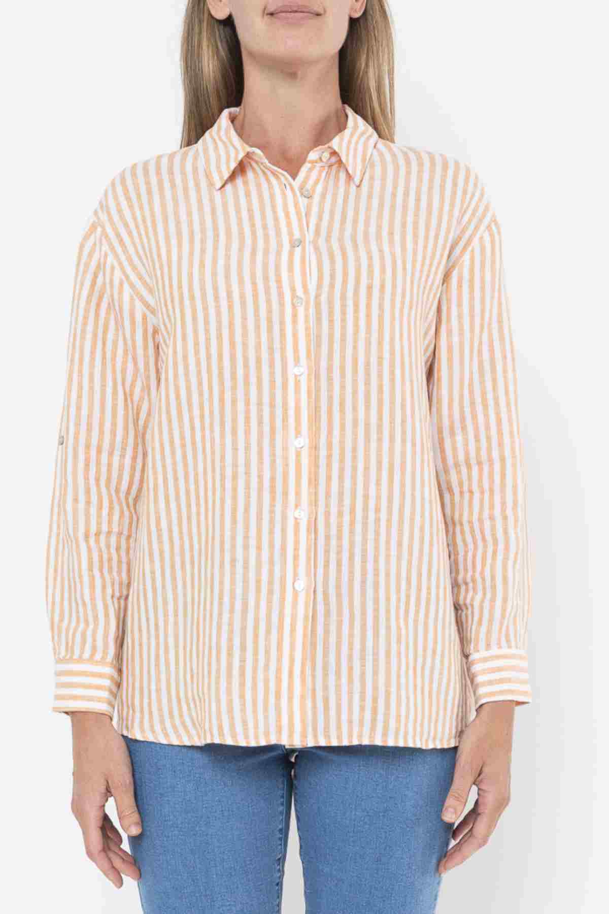Jump Stripe Linen Shirt
