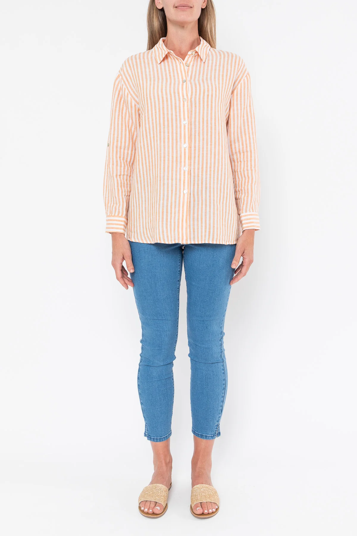 Jump Stripe Linen Shirt - Image 6