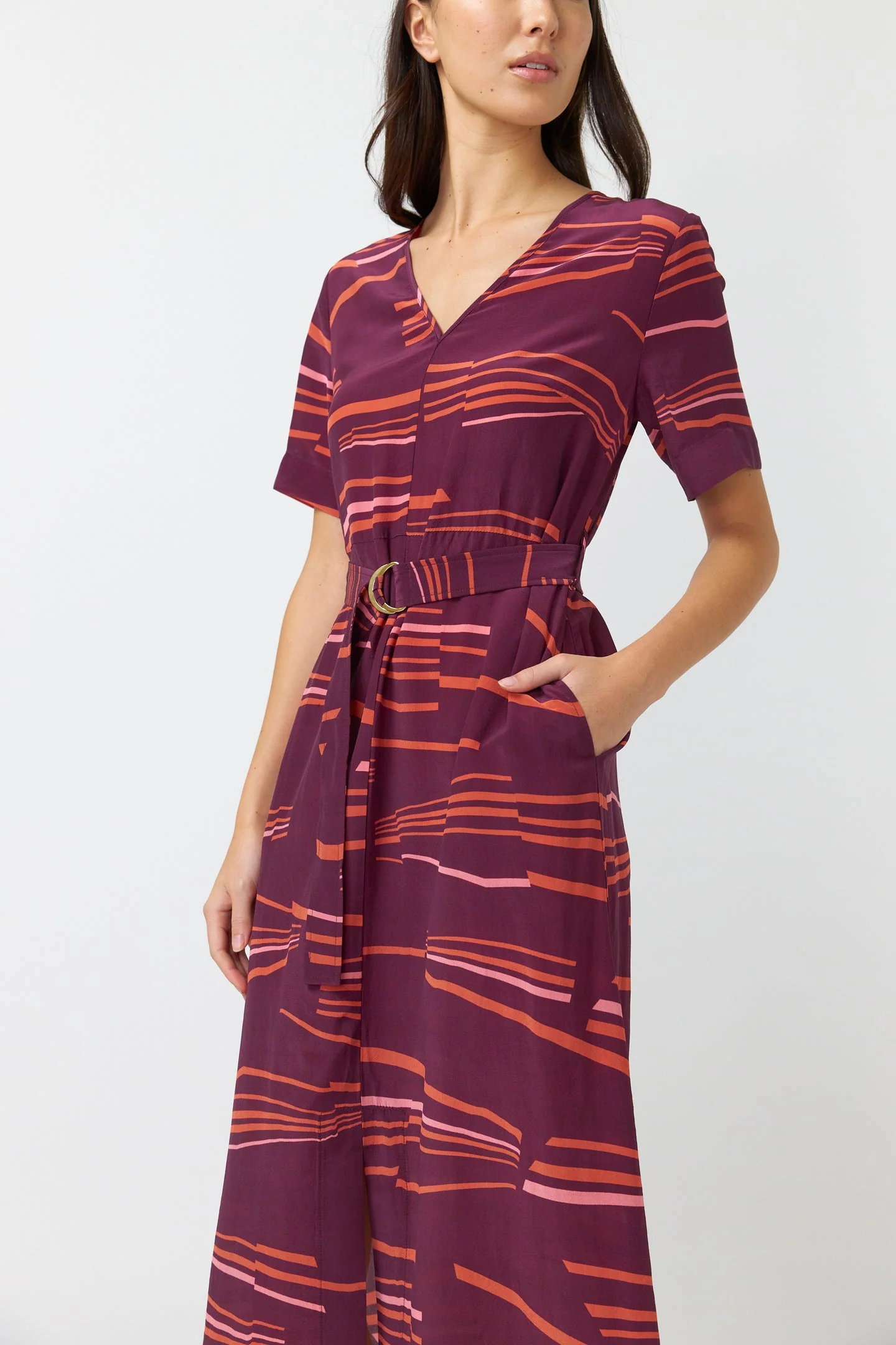 Kate Sylvester Ali Dress Aubergine - Image 3