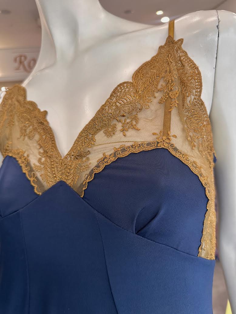 Kate Sylvester Ava Slip - Ink/Gold - Image 2