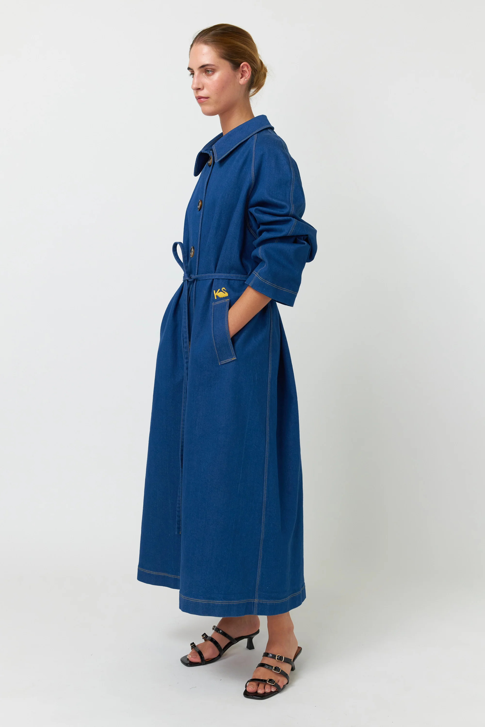 Kate Sylvester Cooper Coat Indigo - Image 10