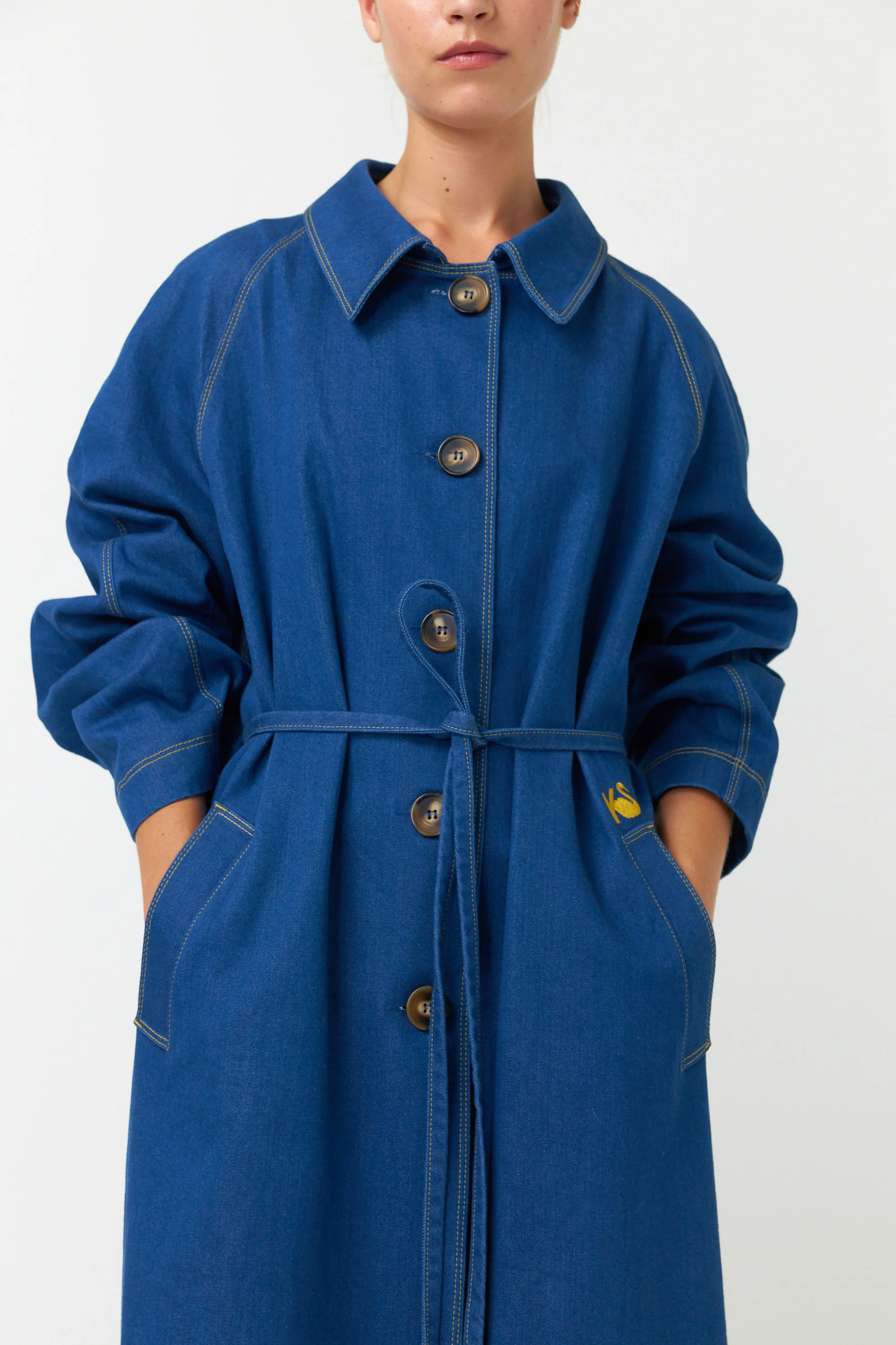 Kate Sylvester Cooper Coat Indigo - Image 11