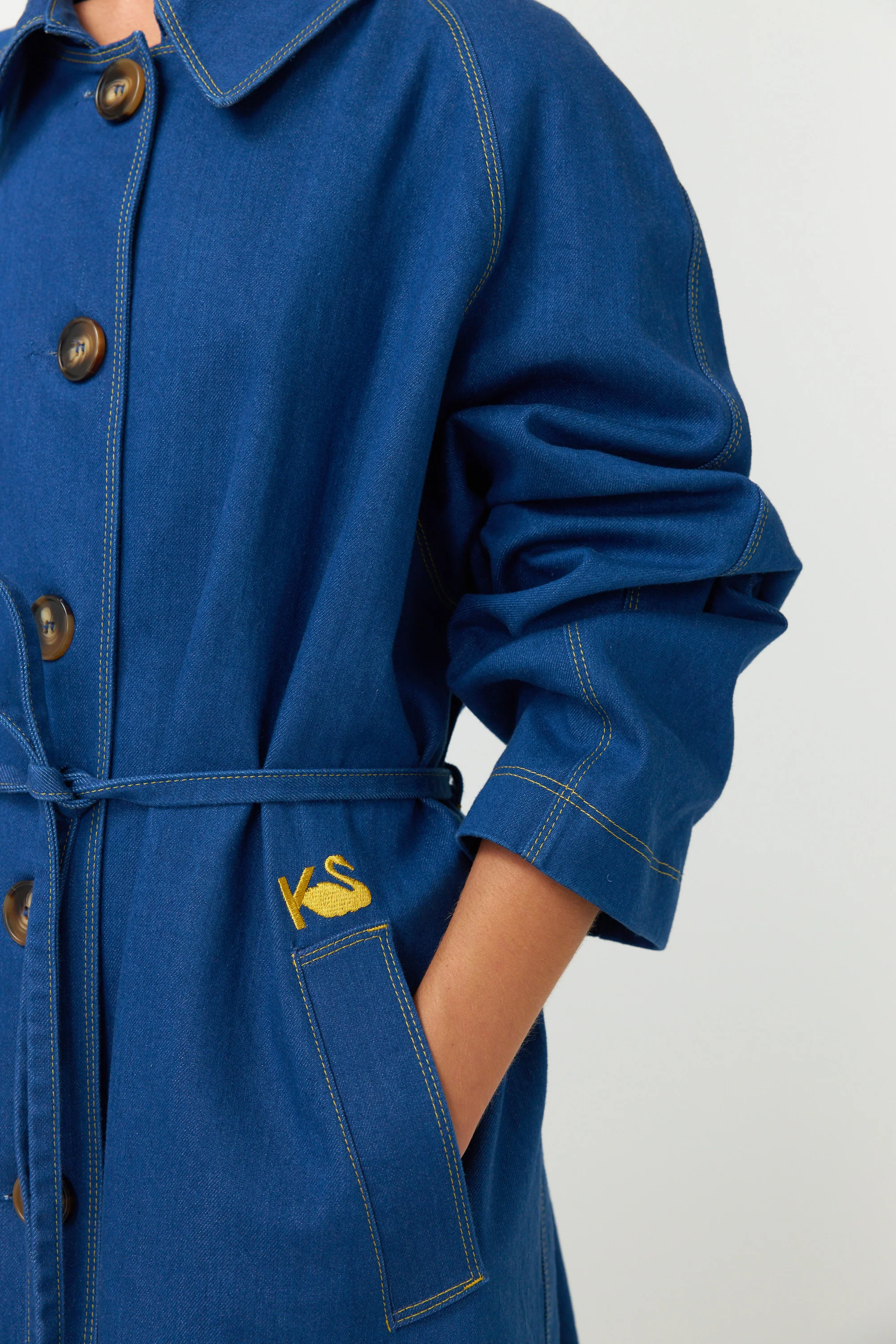 Kate Sylvester Cooper Coat Indigo - Image 13