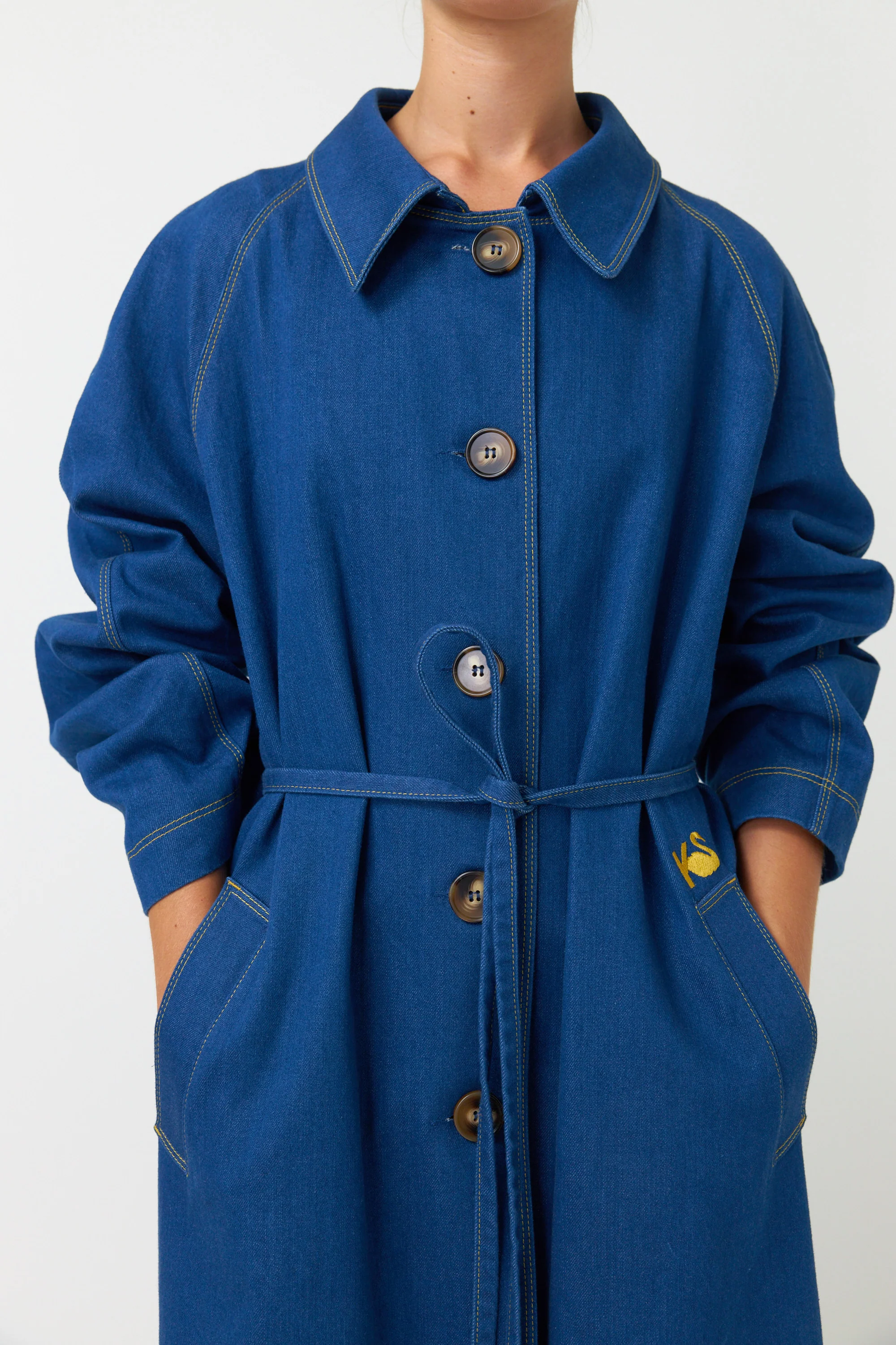 Kate Sylvester Cooper Coat Indigo - Image 16