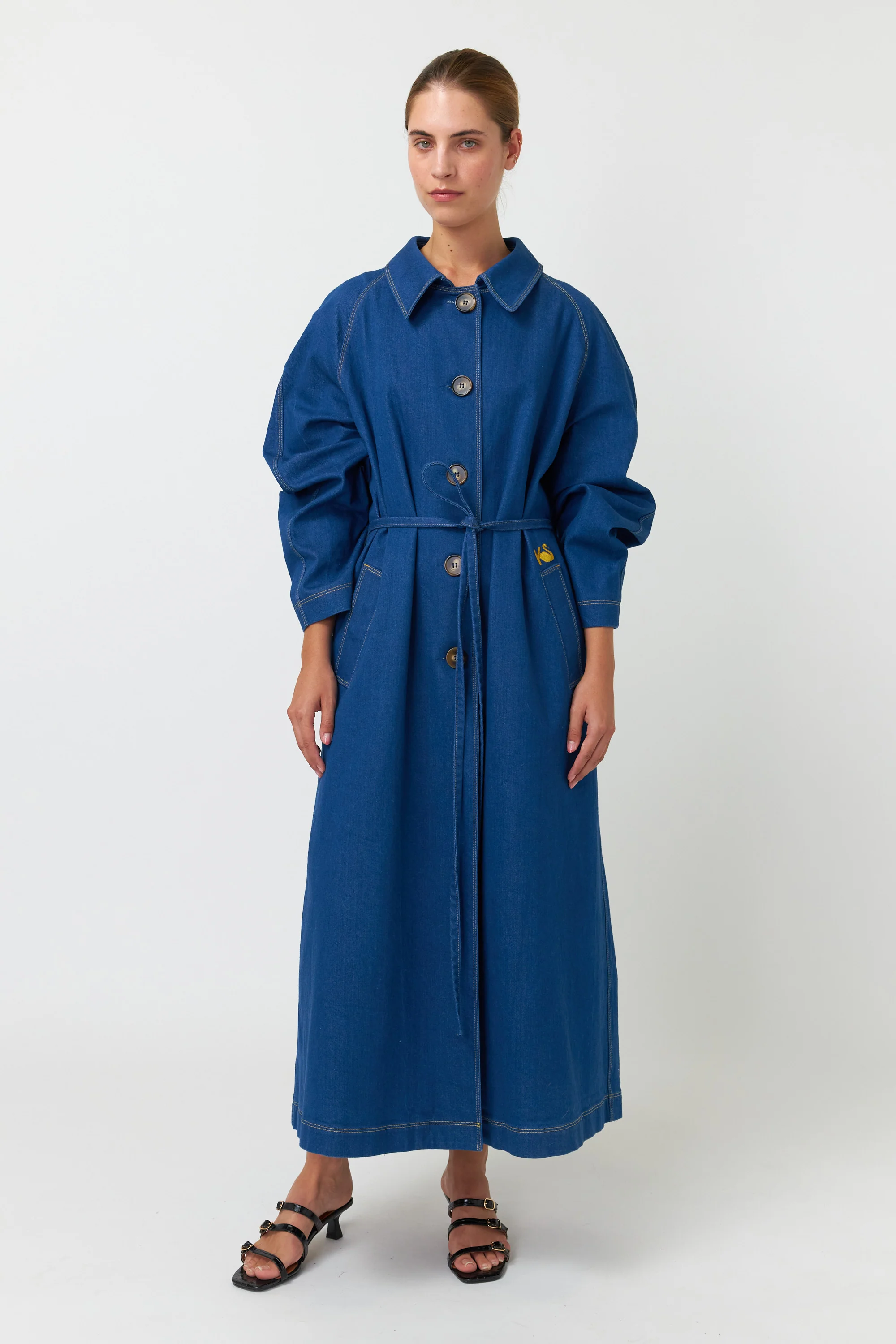 Kate Sylvester Cooper Coat Indigo - Image 3