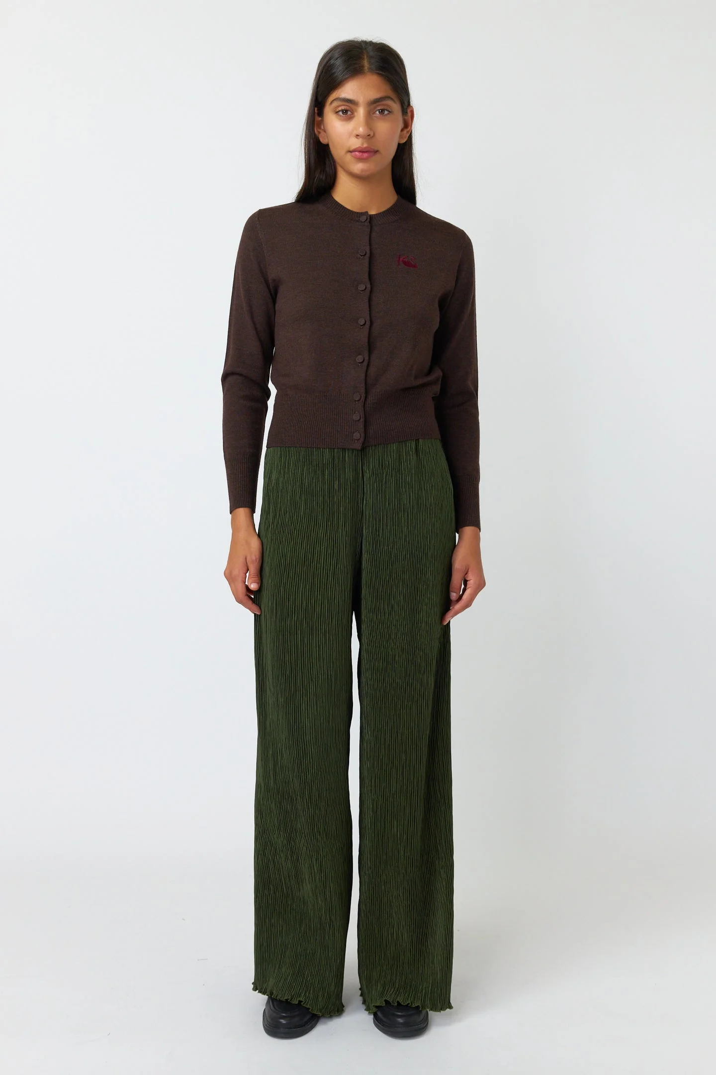 Kate Sylvester Gracie Cardigan - Mahogany - Image 5