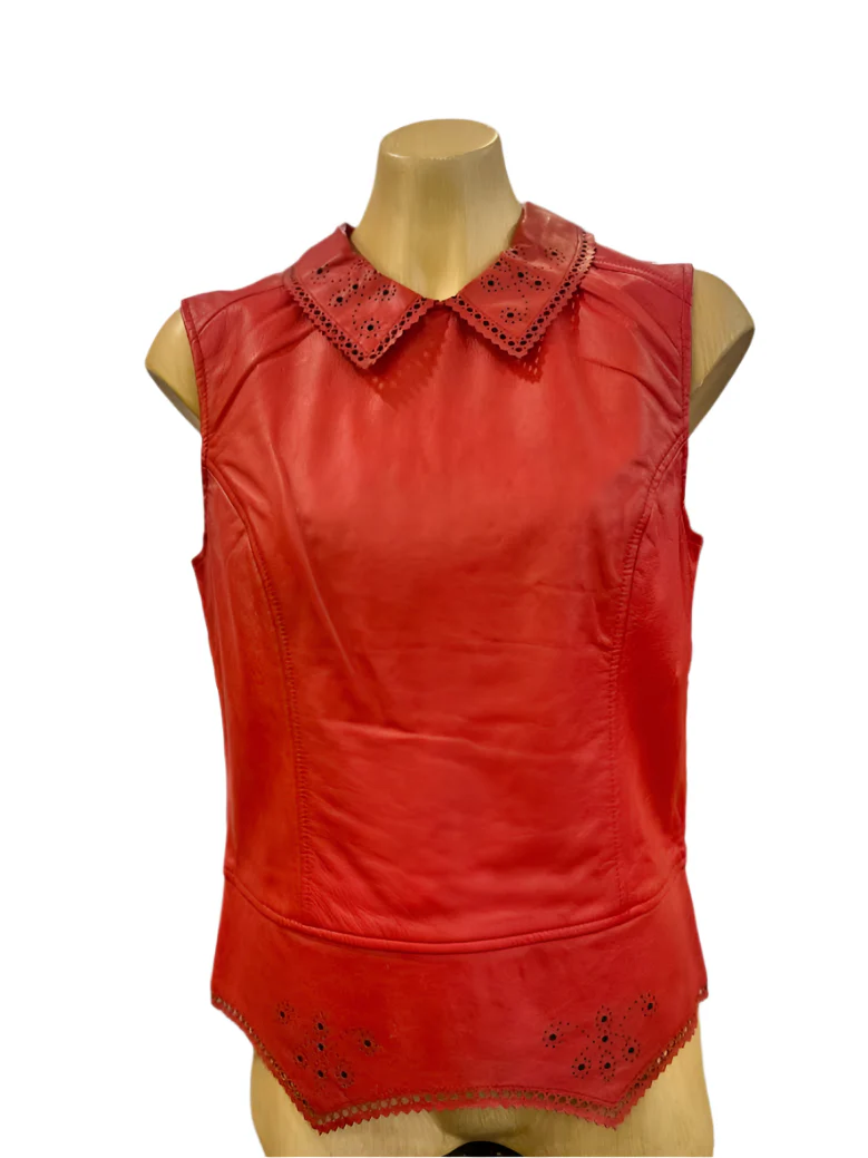 Kate Sylvester Louisa Leather Blouse - Image 2