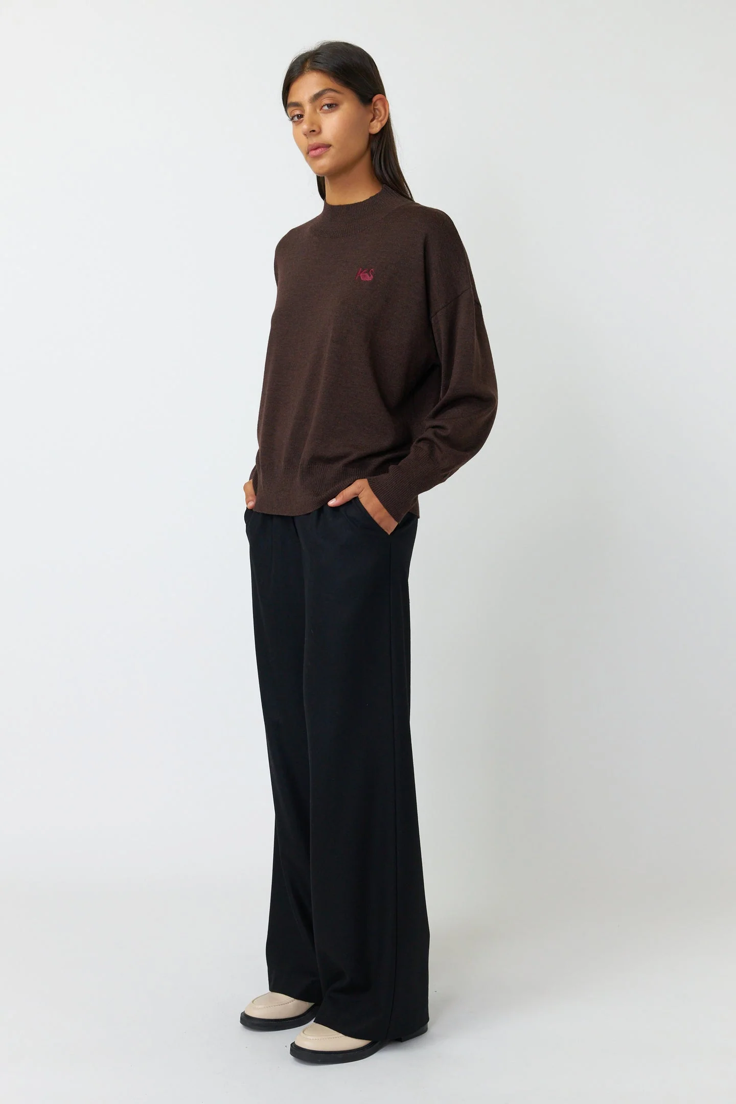 Kate Sylvester Teddy Jumper - Mahogany - Image 3