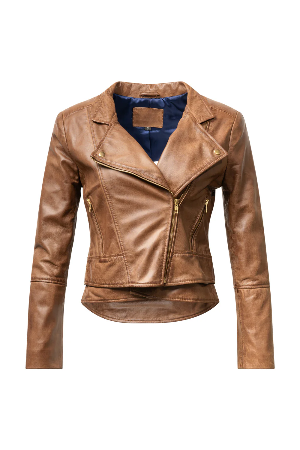 Lemon Tree Blaire Leather Jacket - Tan - Image 2