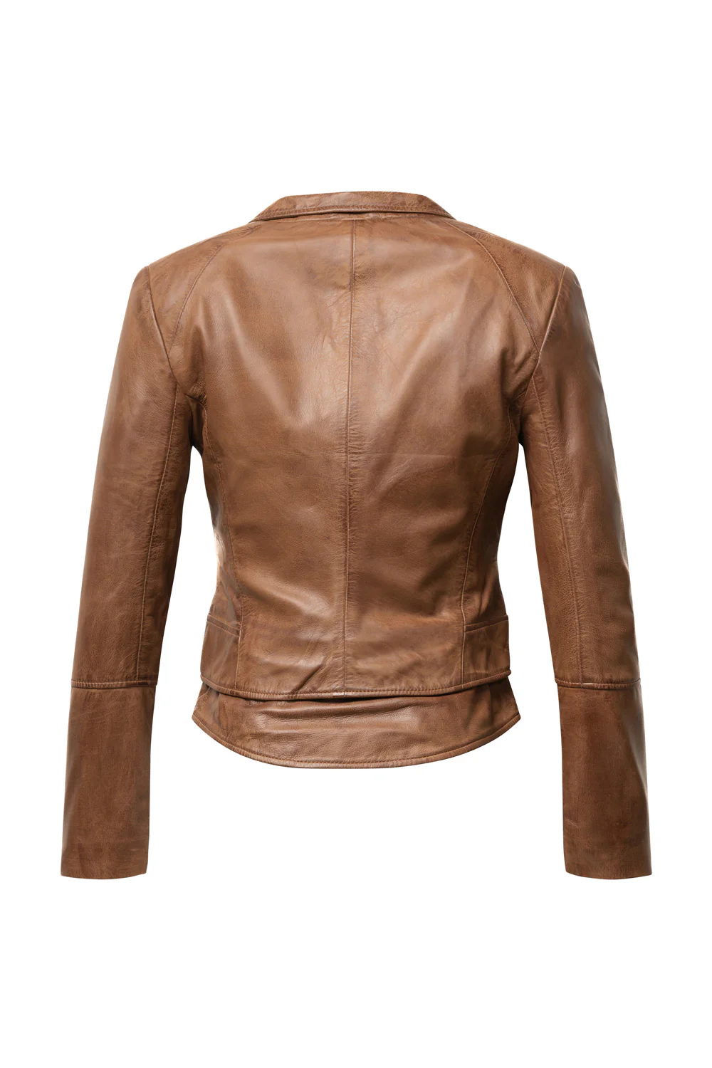 Lemon Tree Blaire Leather Jacket - Tan - Image 4