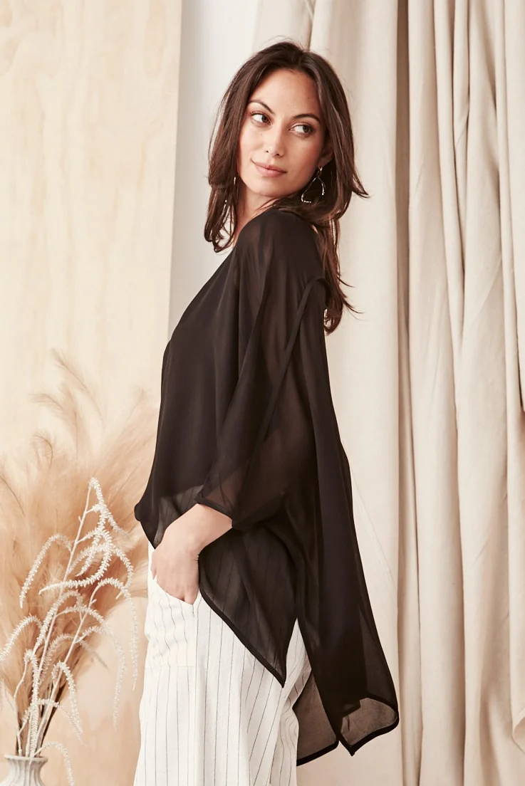 Lemon Tree Brigida Top - Black - Image 3