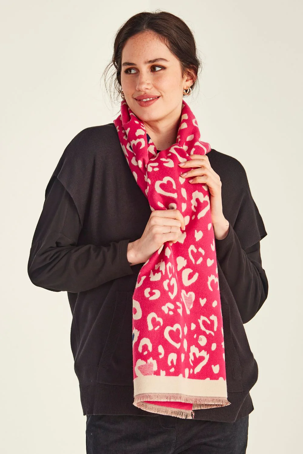 Lemon Tree Cora Scarf - Cerise - Image 2