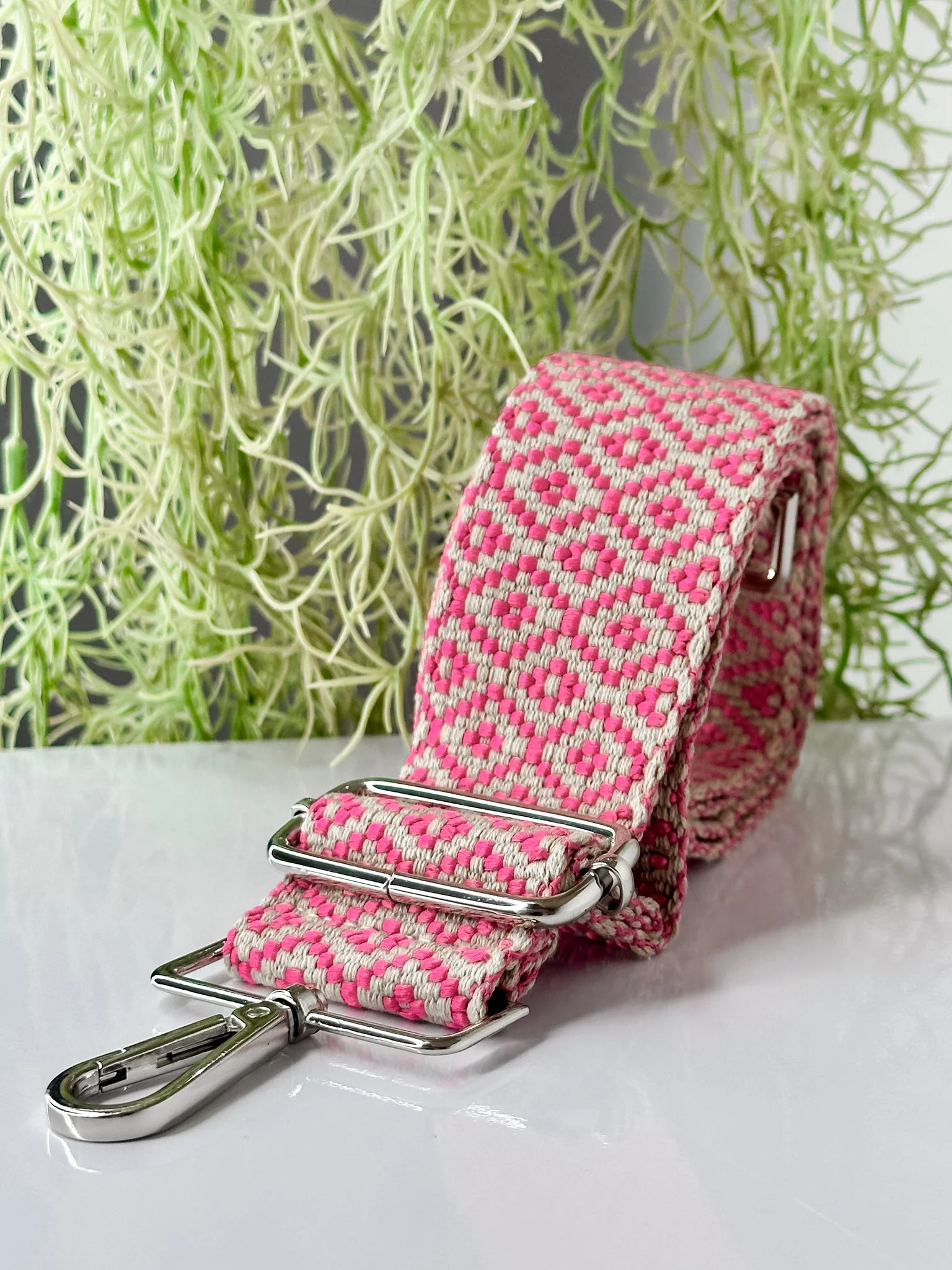 Lemon Tree Diva Bag Strap - Pink Trellis - Image 2