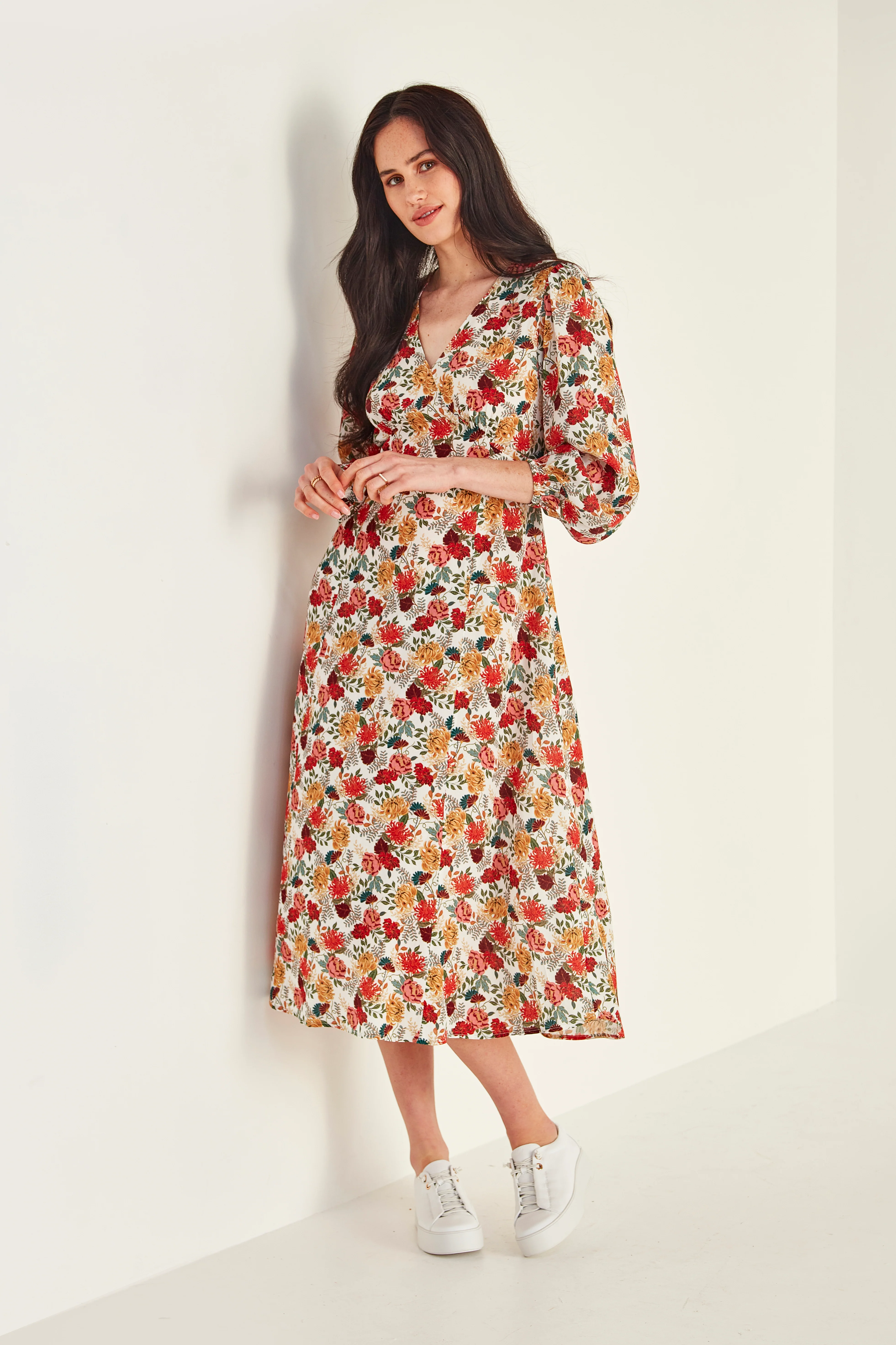 Lemon Tree Jasmin Dress - Ecru Print