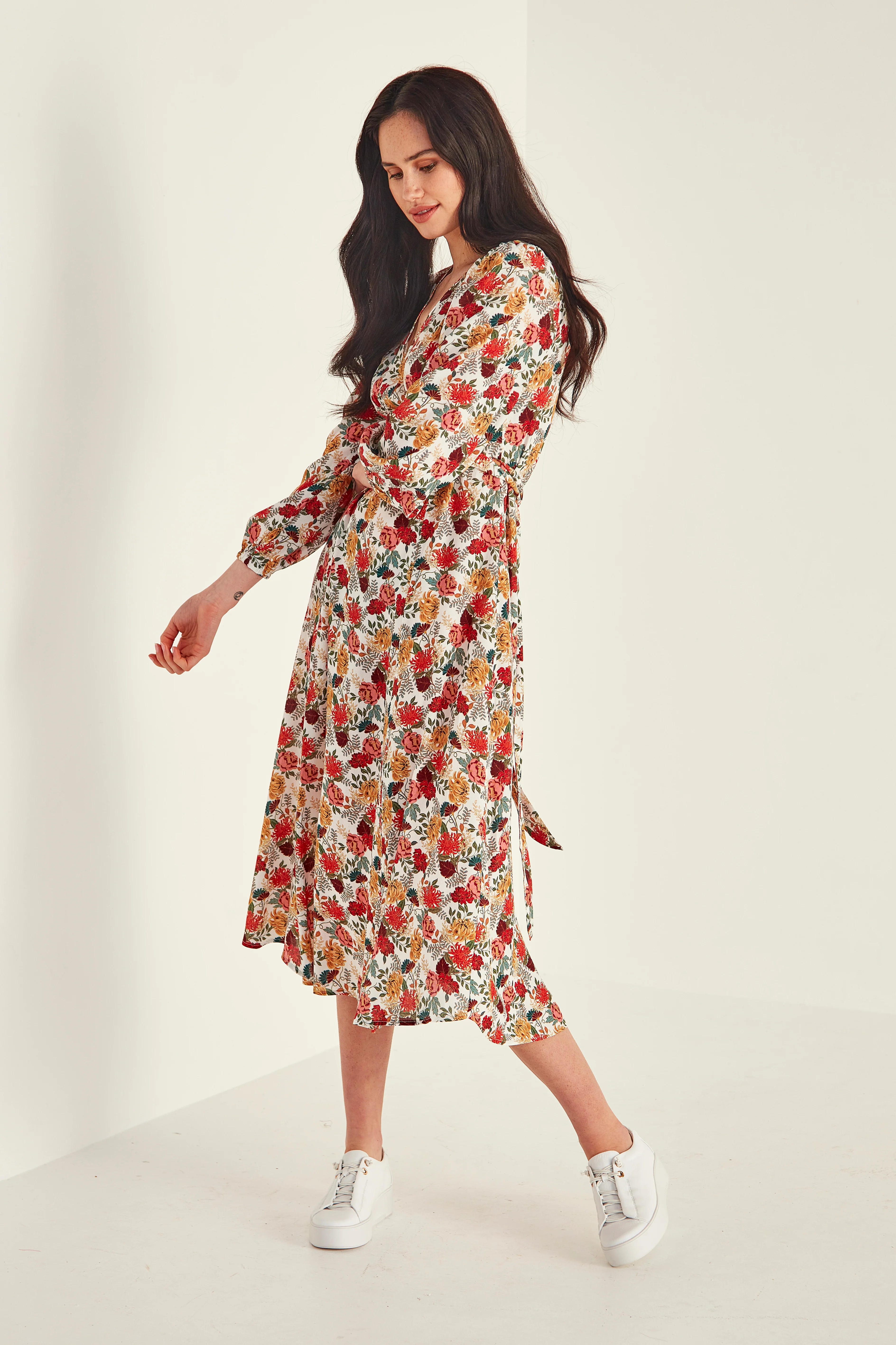 Lemon Tree Jasmin Dress - Ecru Print - Image 3