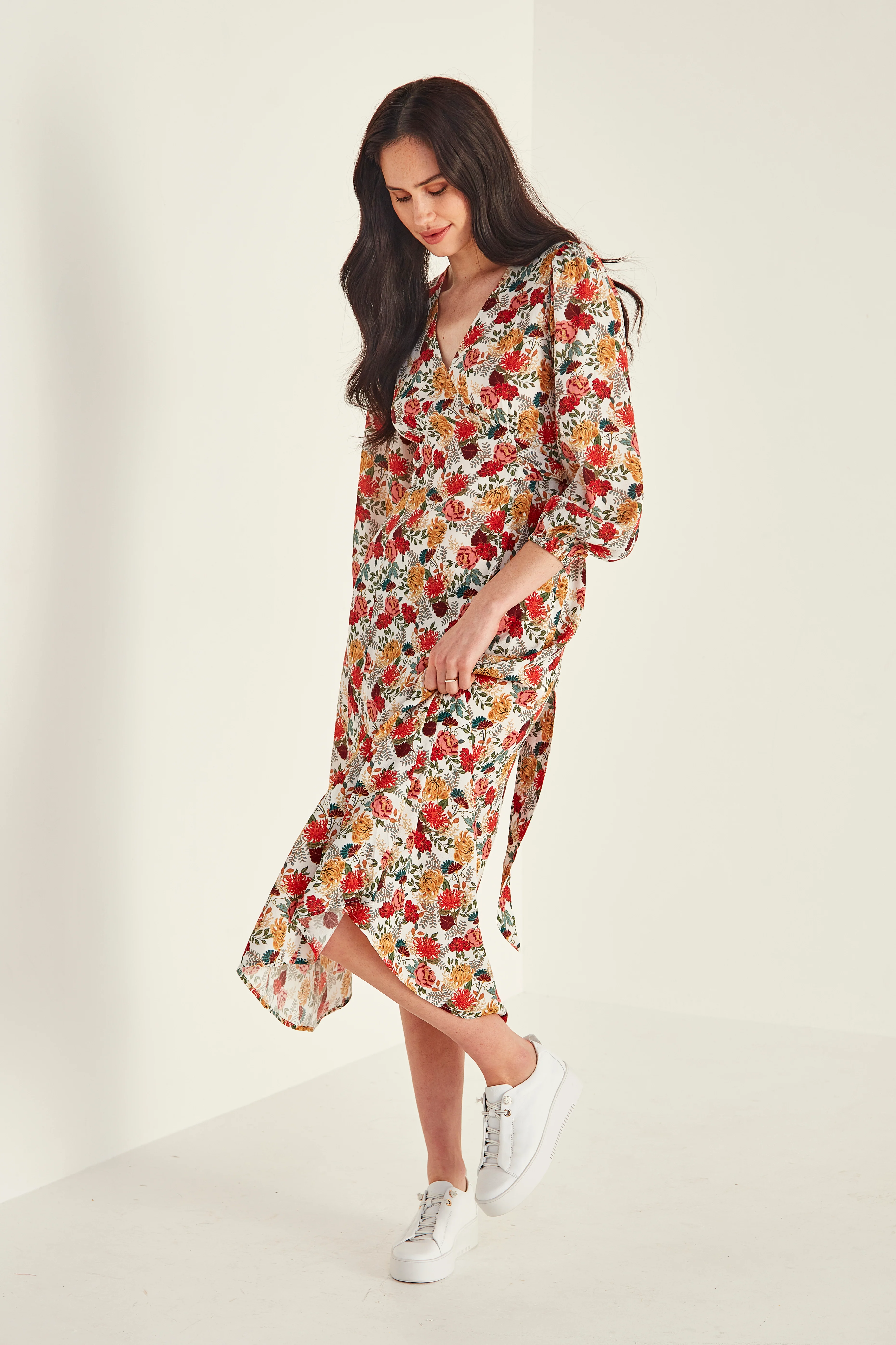 Lemon Tree Jasmin Dress - Ecru Print - Image 4