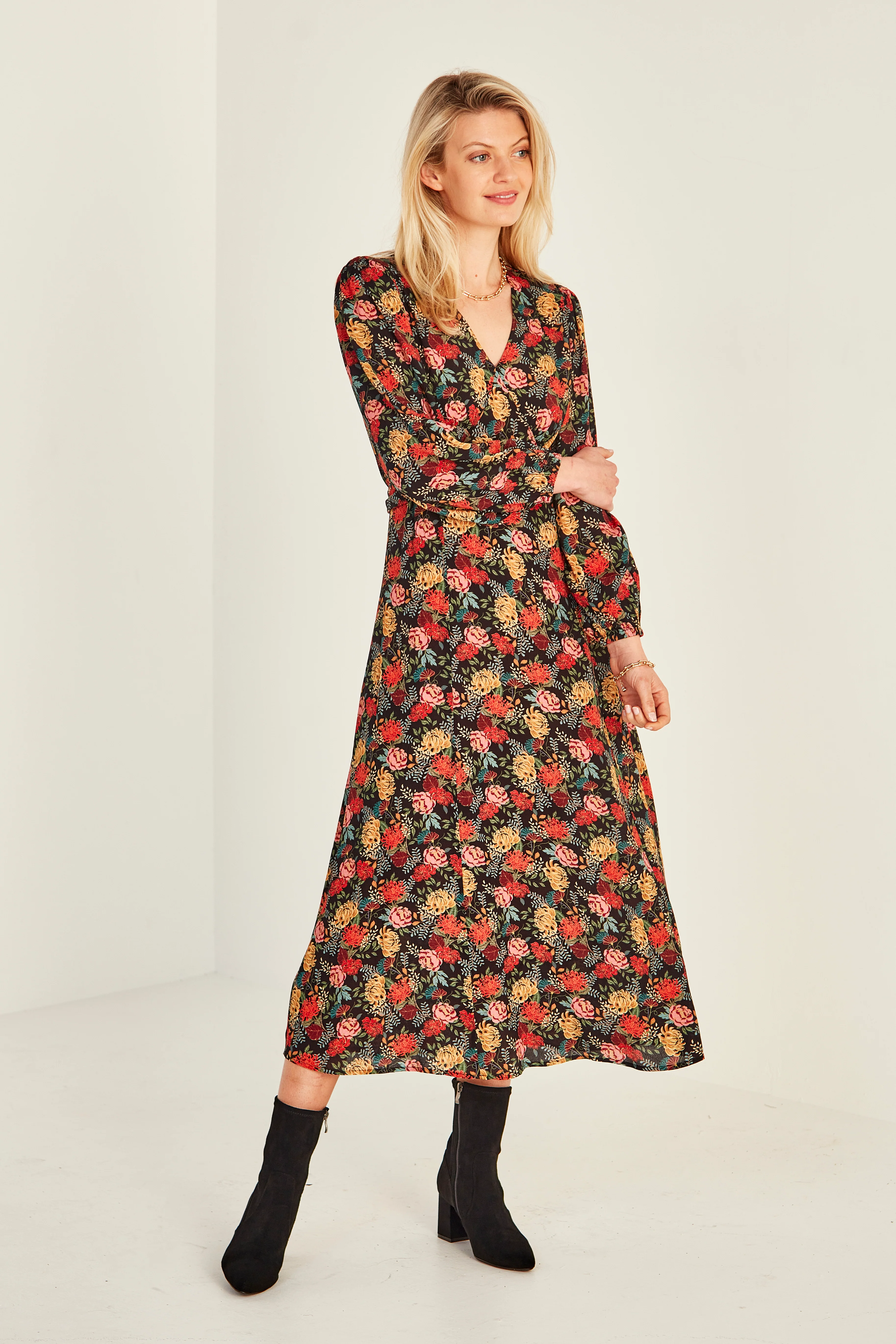 Lemon Tree Jasmin Dress - Midnight Print - Image 3