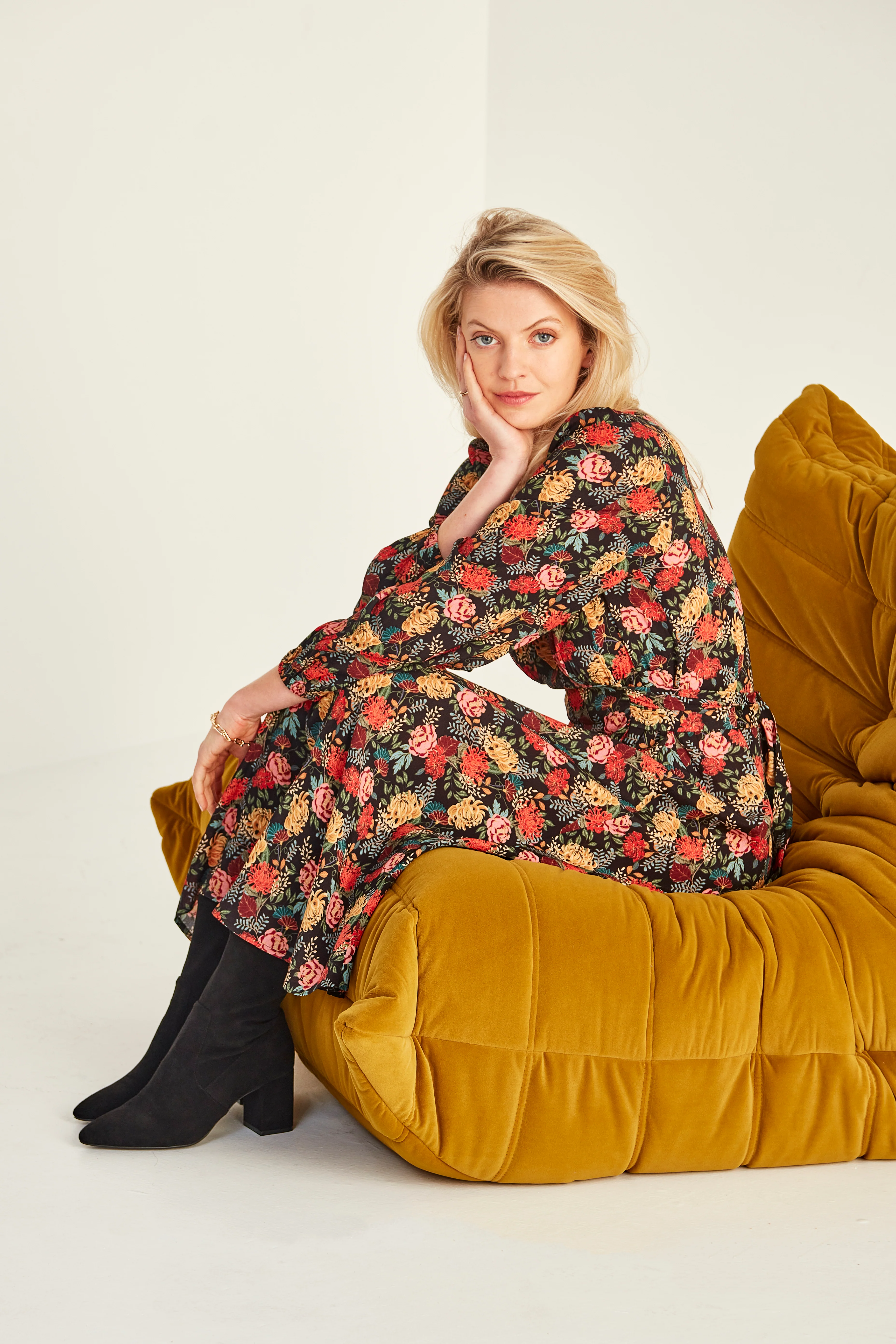 Lemon Tree Jasmin Dress - Midnight Print - Image 4