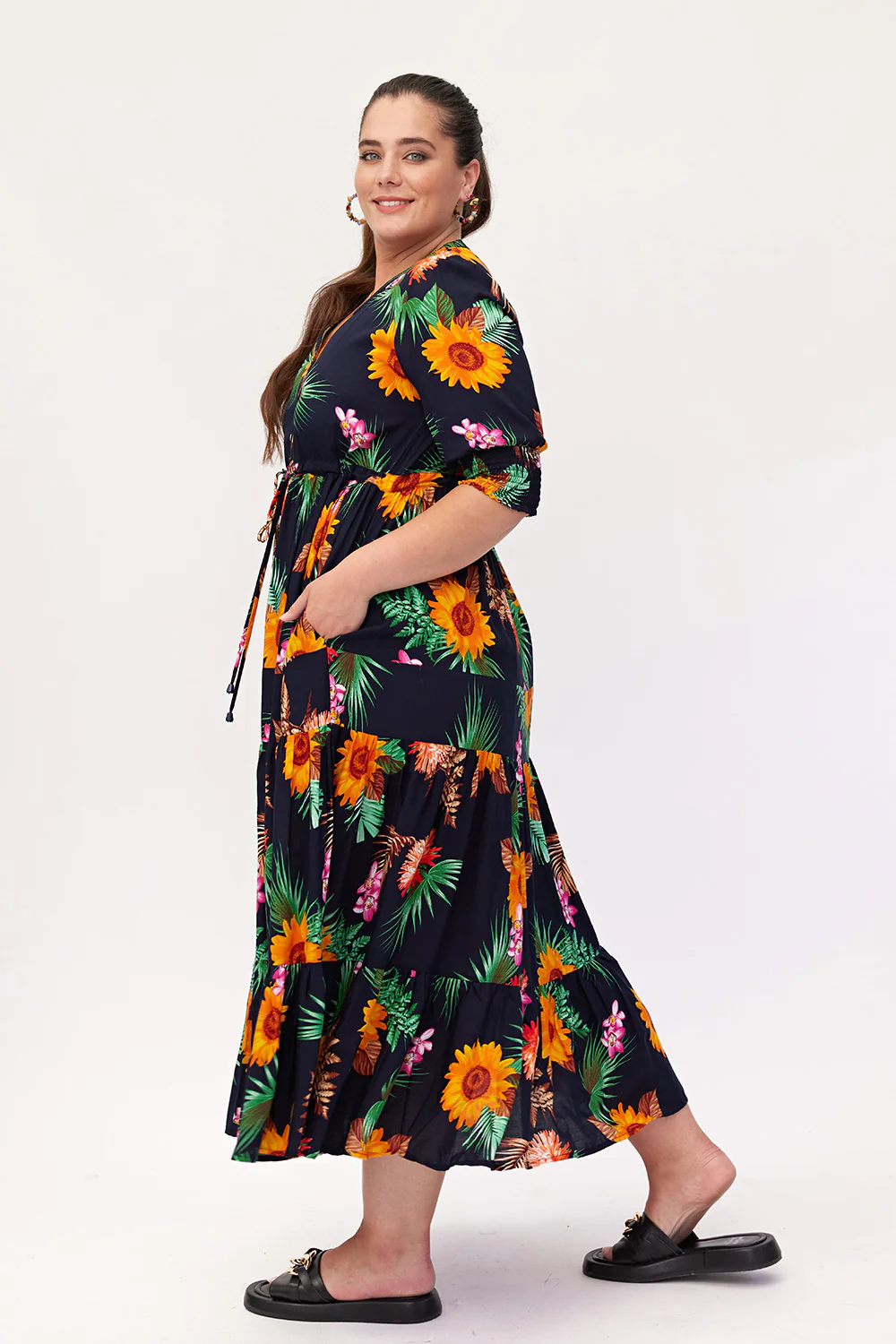 Lemon Tree Jayda Dress- Navy Print - Image 10