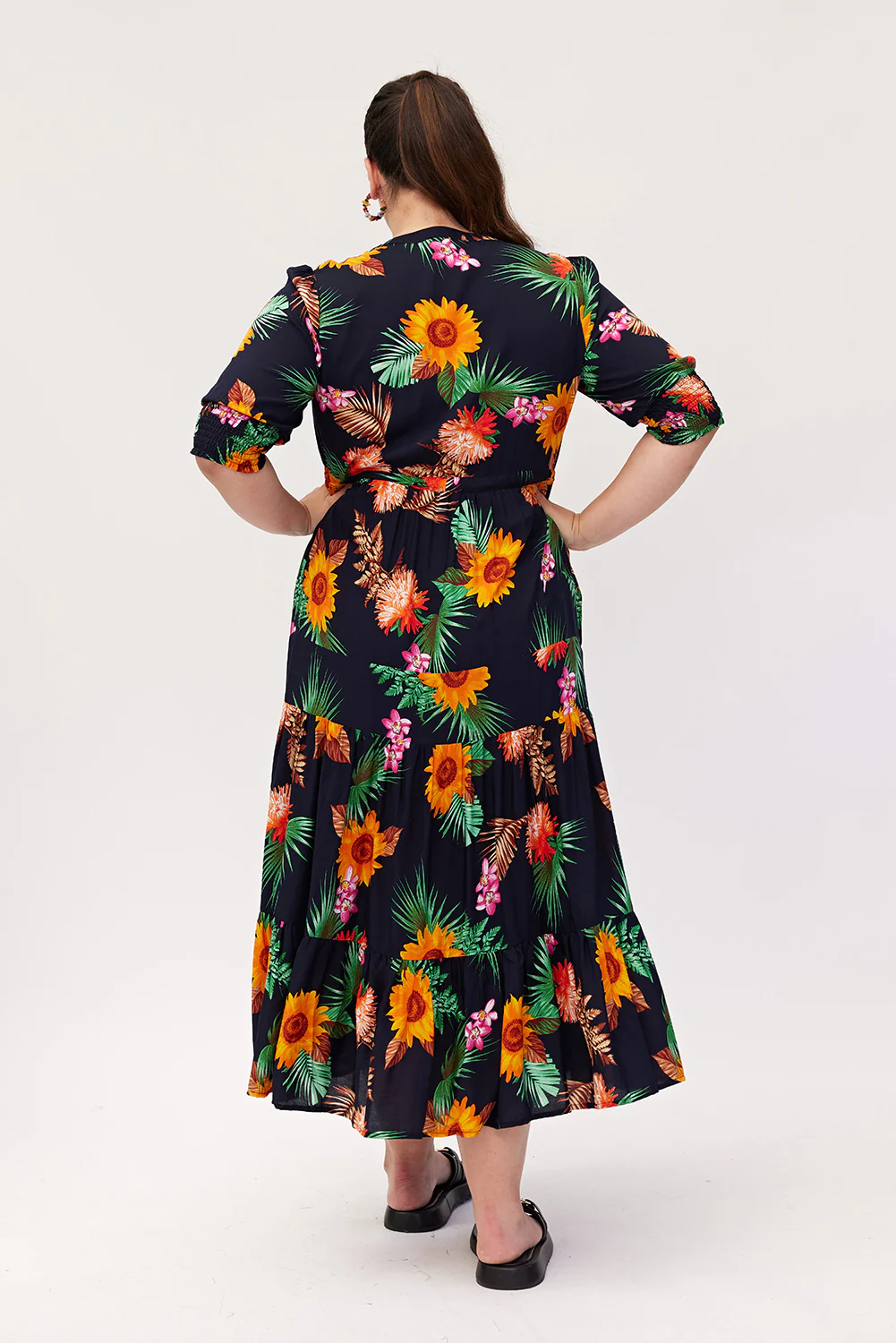 Lemon Tree Jayda Dress- Navy Print - Image 11