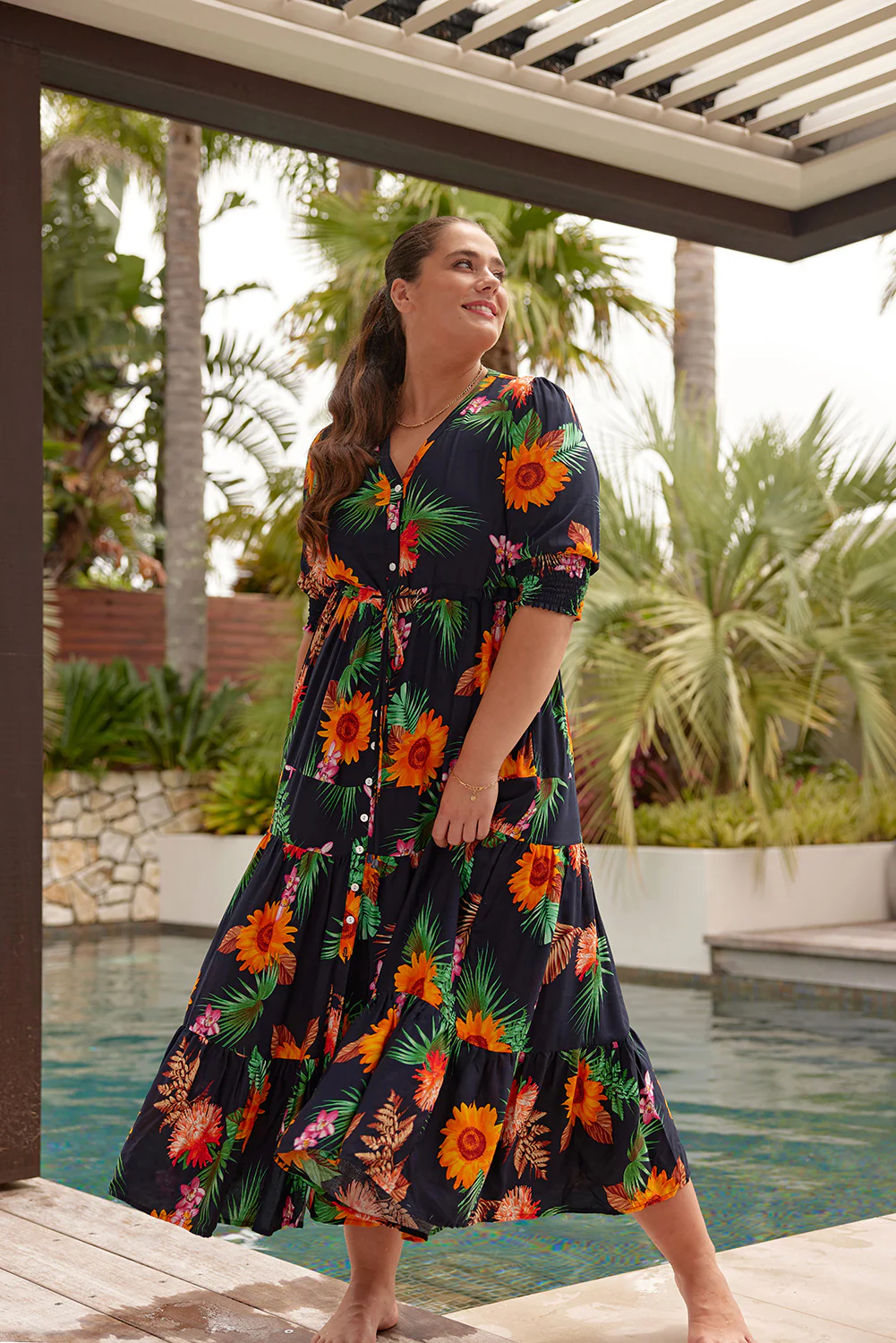 Lemon Tree Jayda Dress- Navy Print - Image 15