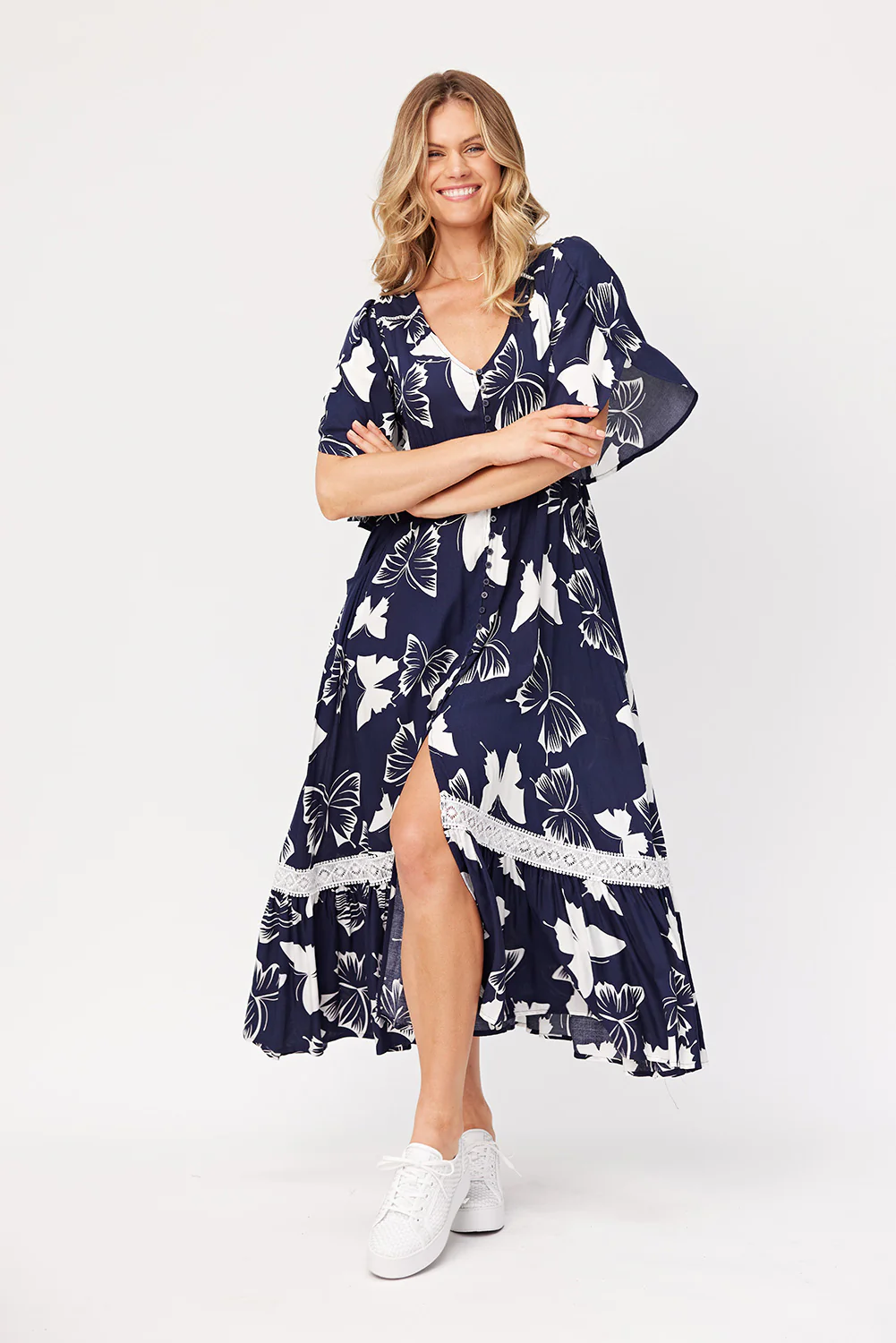 Lemon Tree Jolander Dress - Navy - Image 2