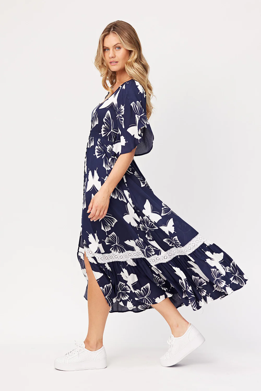 Lemon Tree Jolander Dress - Navy - Image 3