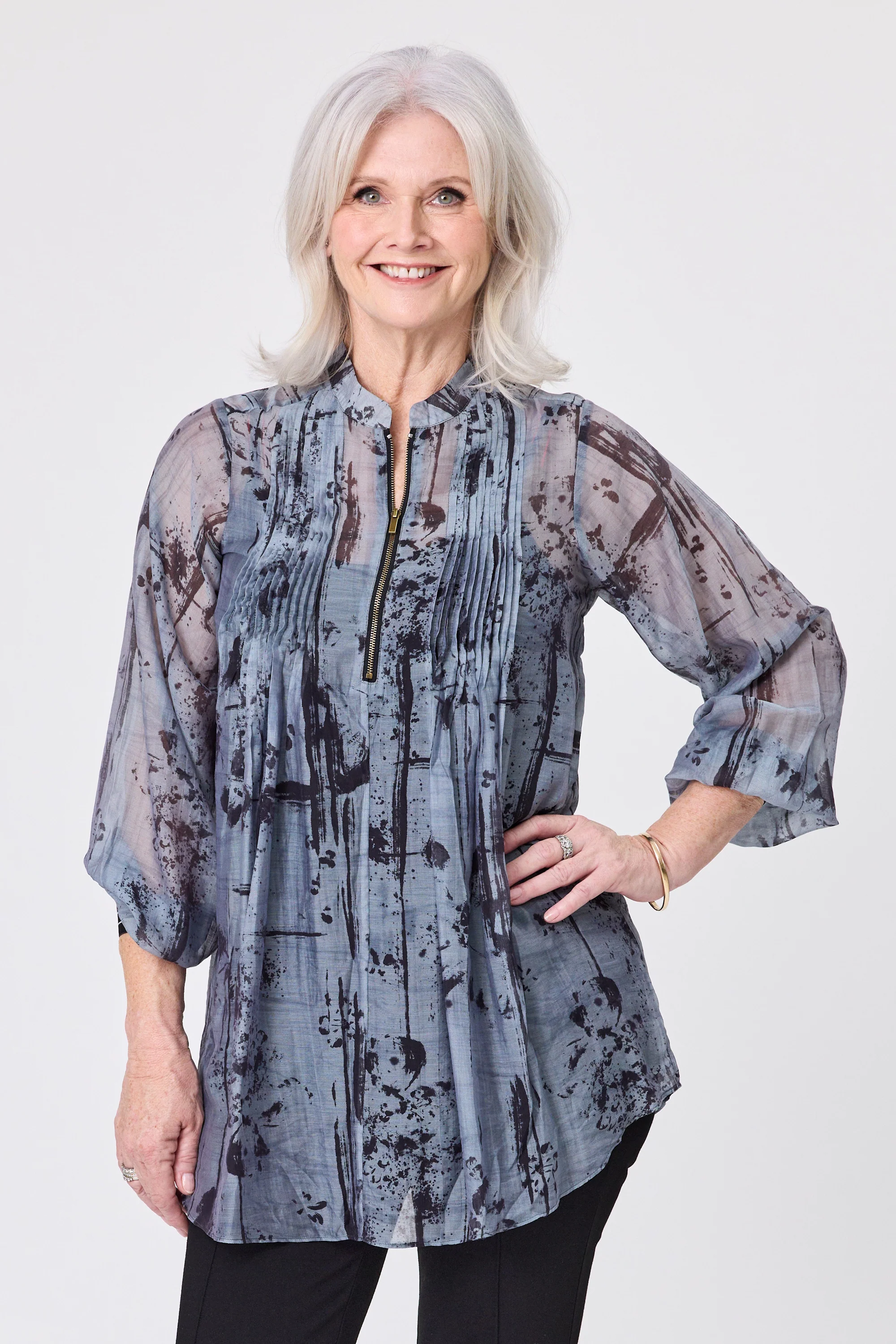 Lemon Tree Liz Top & Singlet Blue Shades