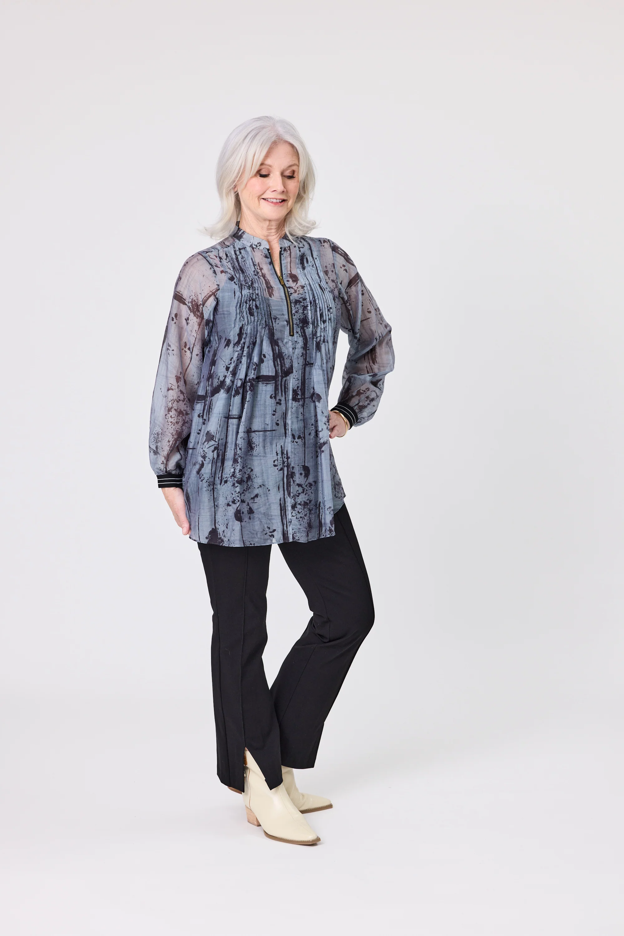 Lemon Tree Liz Top & Singlet Blue Shades - Image 2