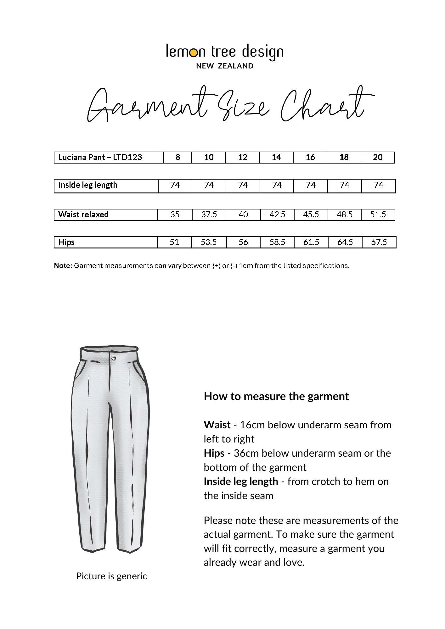 Lemon Tree Luciana Pant - Black - Image 4