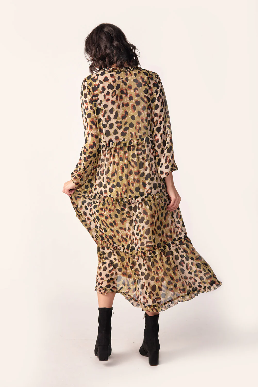 Lemon Tree Macy Dress And Singlet - Sage Leopard - Image 2