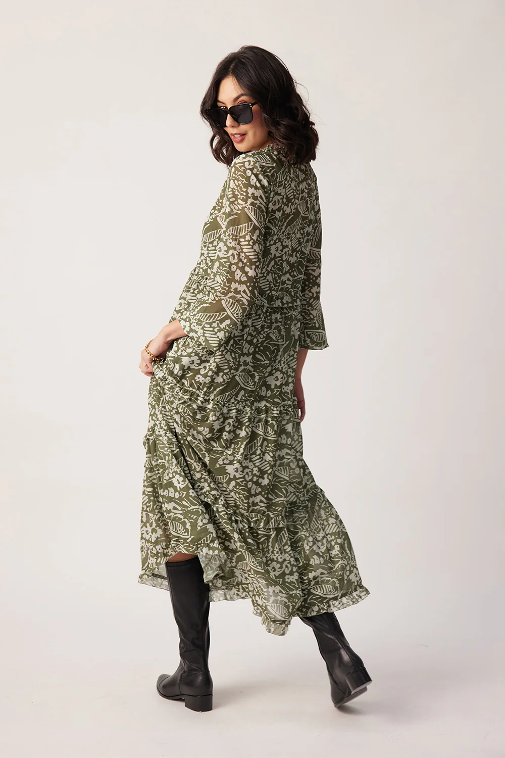 Lemon Tree Macy Dress & Singlet Sage Print - Image 2