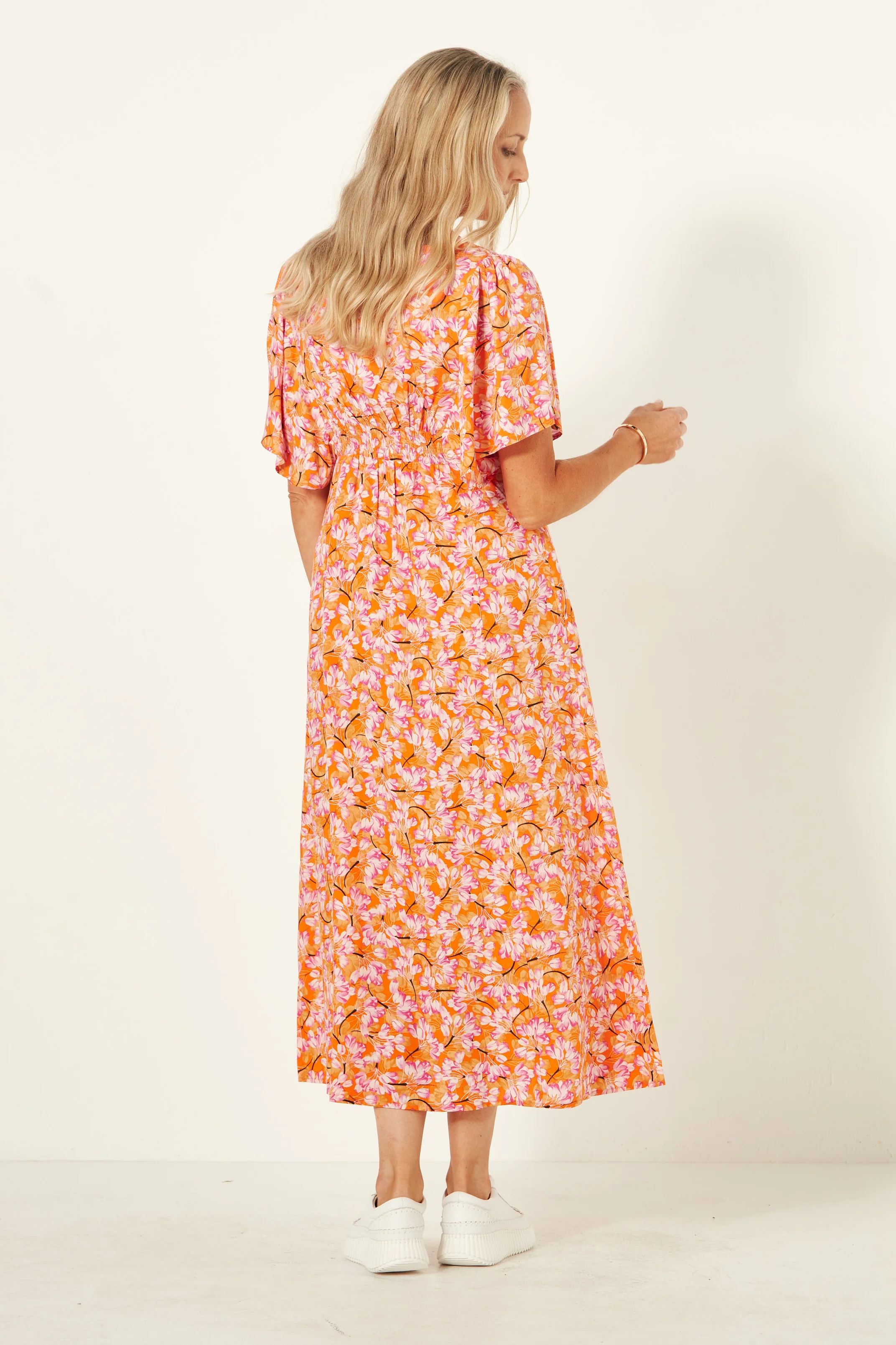 Lemon Tree Mavis Dress Orange Tulips - Image 7