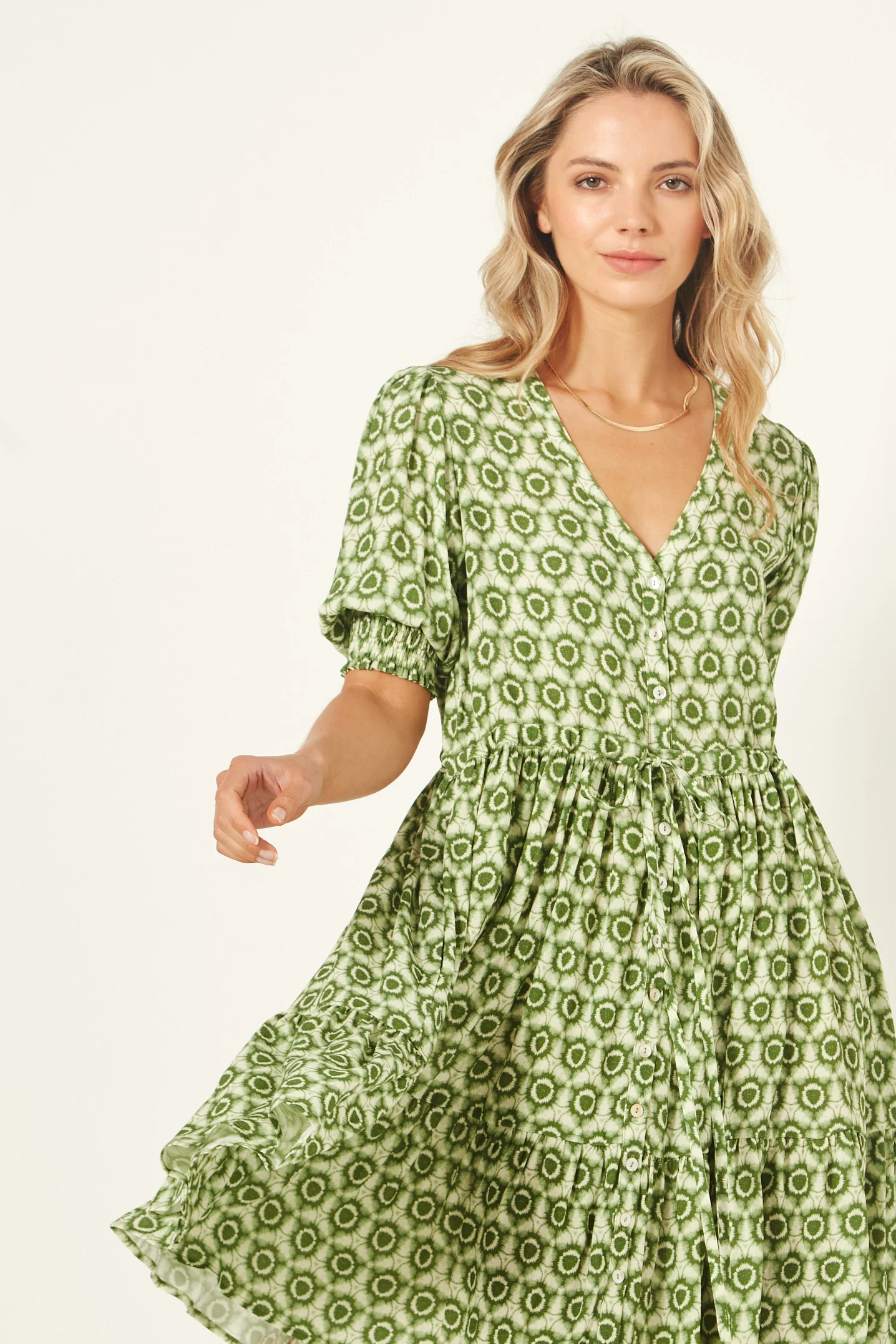 Lemon Tree Mila Dress - Green - Image 3