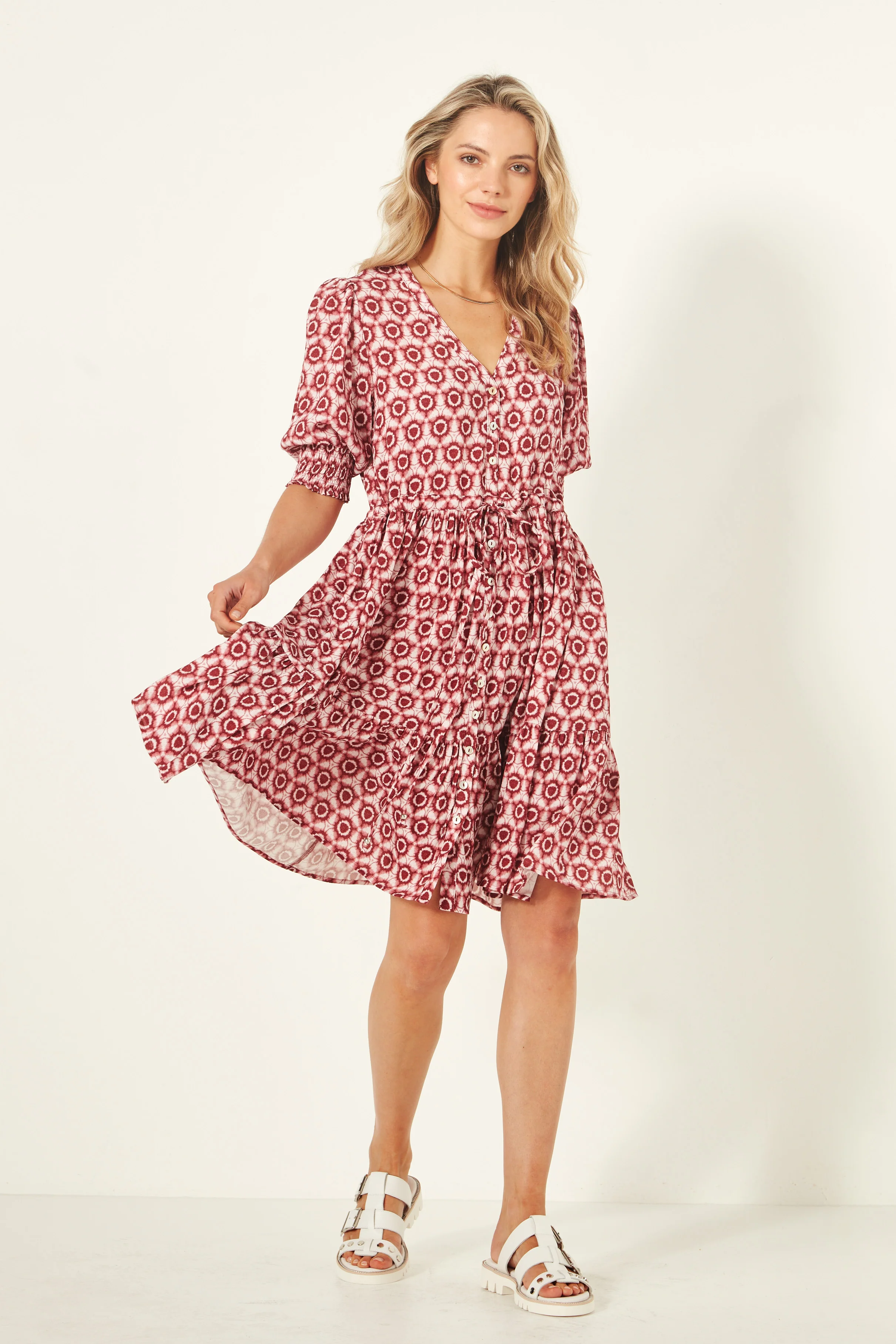 Lemon Tree Mila Dress - Magenta - Image 3