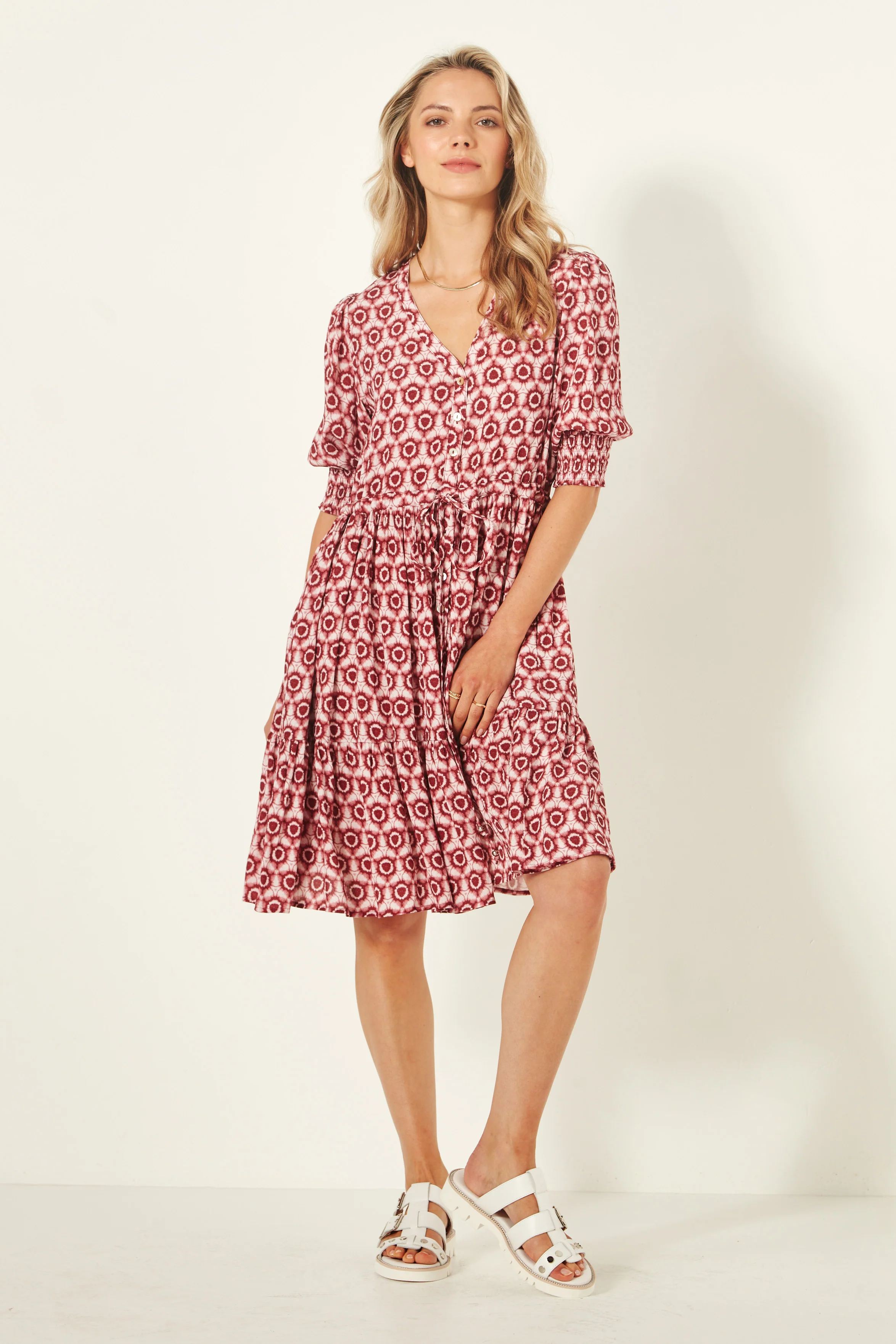 Lemon Tree Mila Dress - Magenta - Image 4