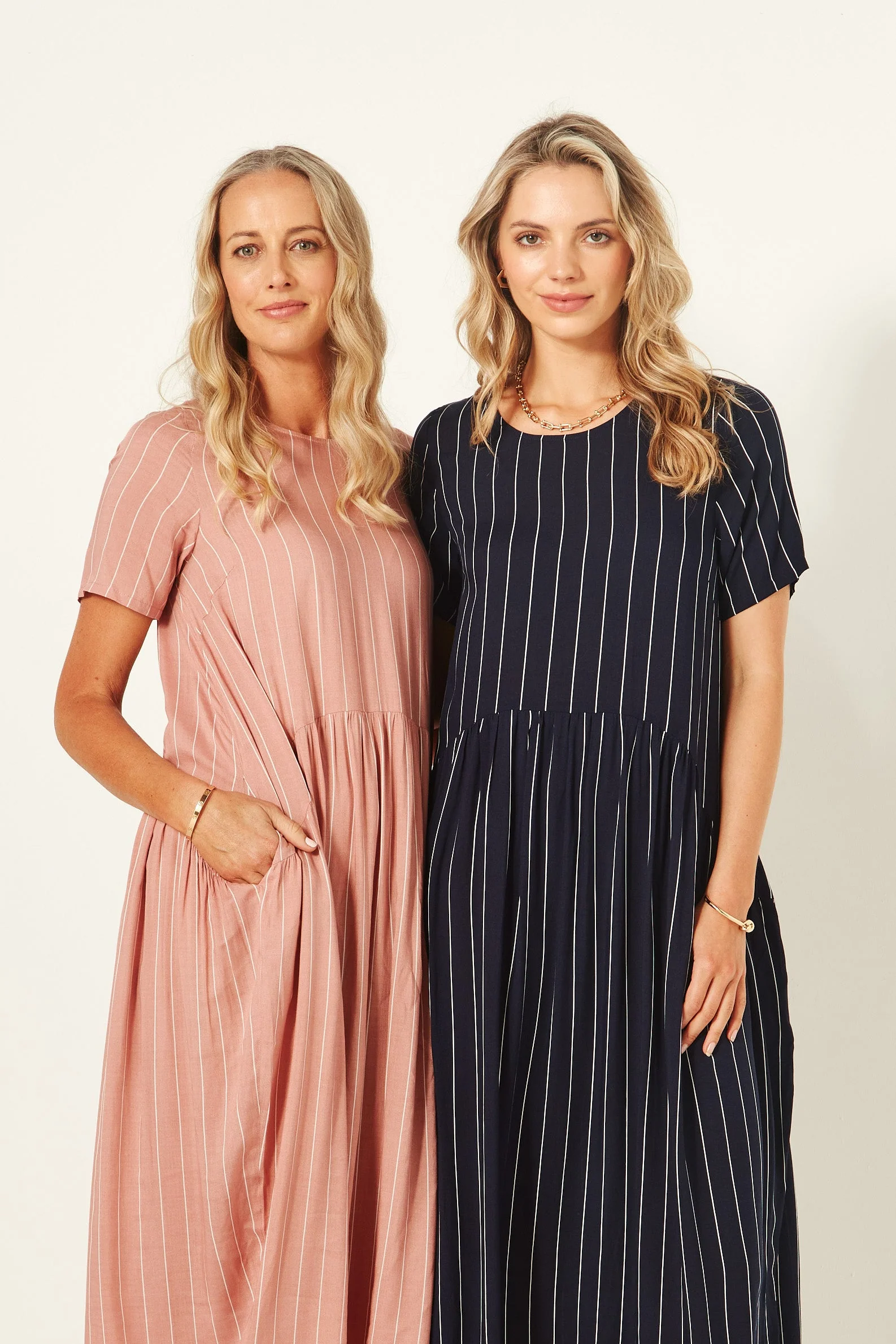 Lemon Tree Monroe Dress Navy Stripe - Image 6