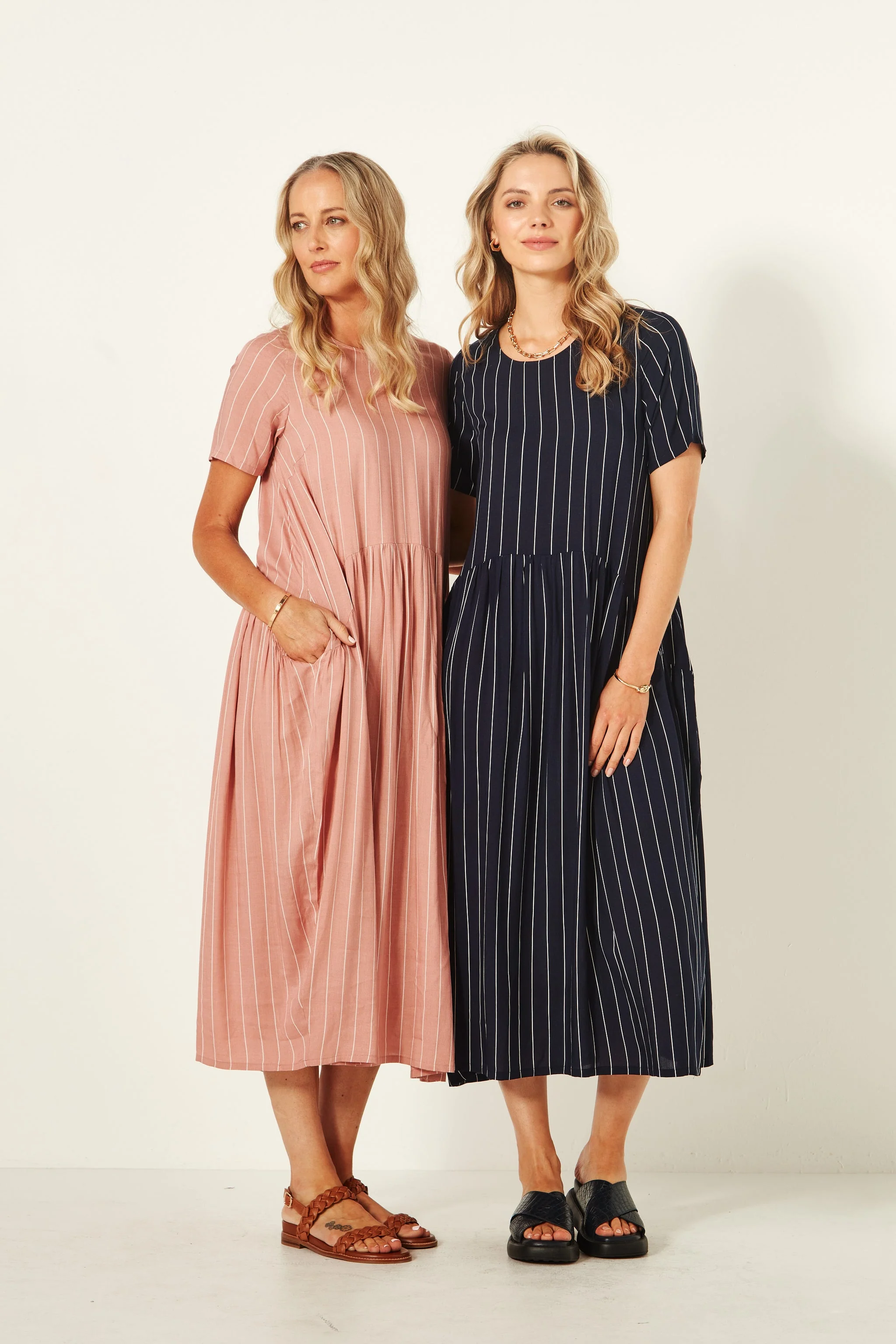 Lemon Tree Monroe Dress Navy Stripe - Image 7