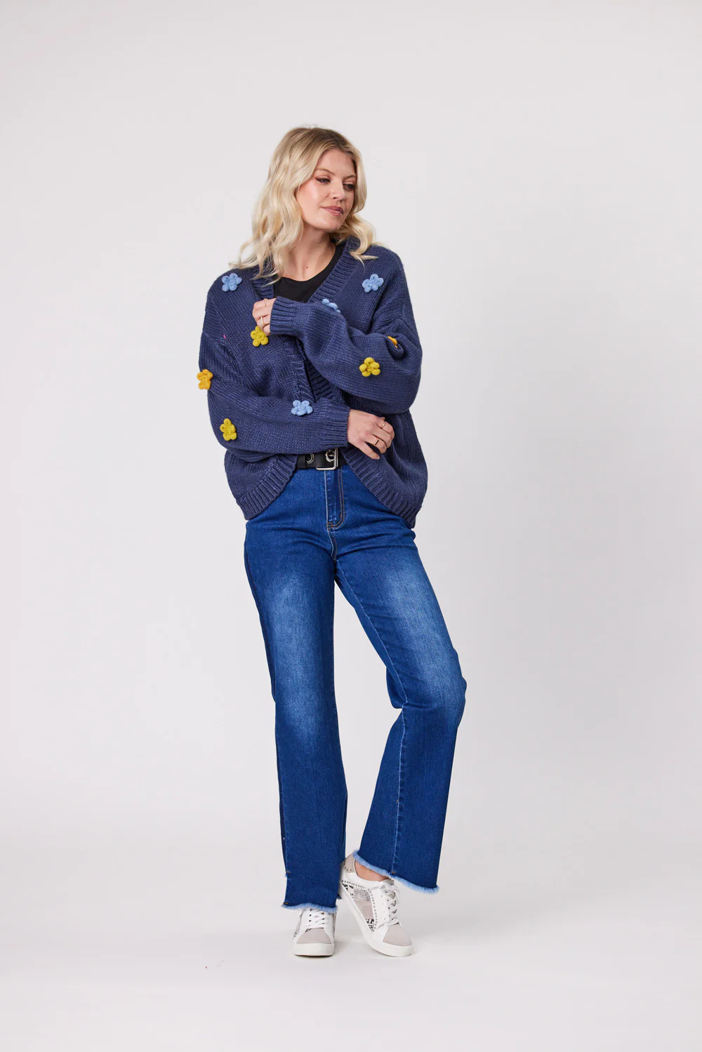 Lemon Tree Rosaline Cardigan - Blue - Image 3