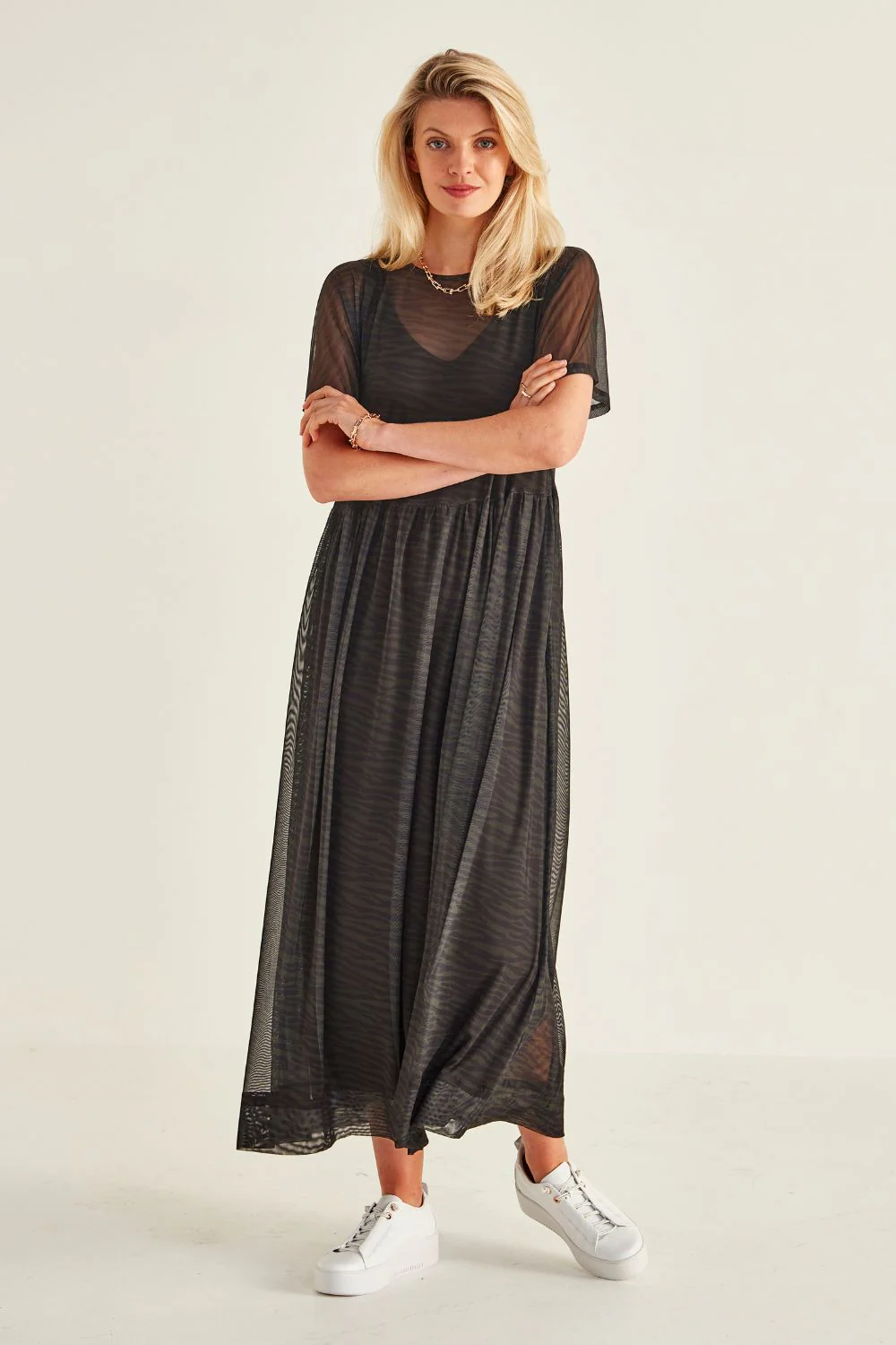 Lemon Tree Sarah Dress and Slip - Green Zebra - Image 4