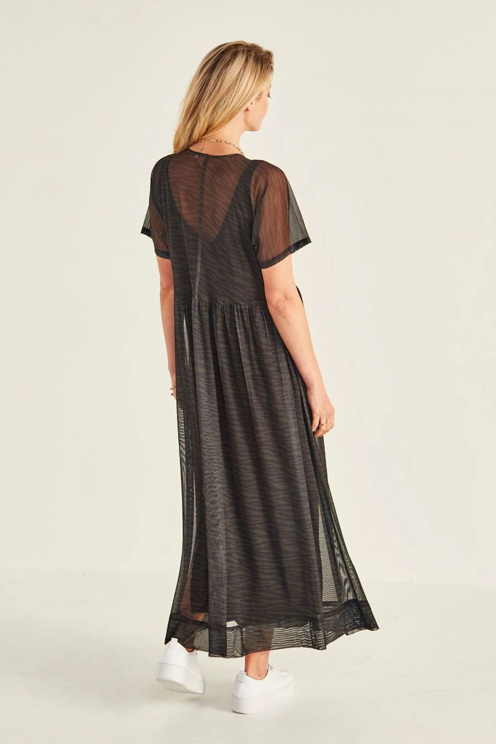 Lemon Tree Sarah Dress and Slip - Green Zebra - Image 6